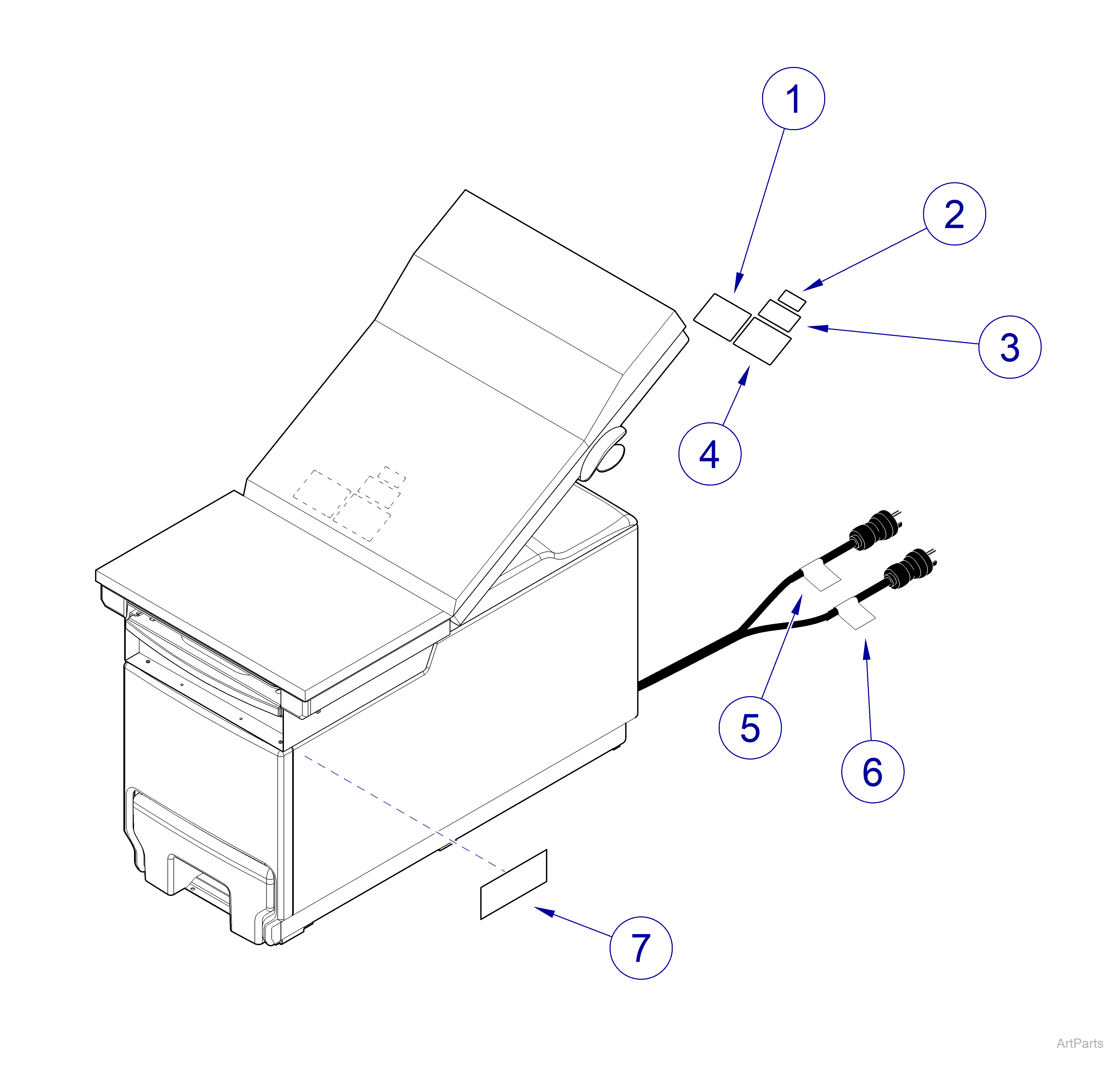 204-012 thru -014 Table Label Location