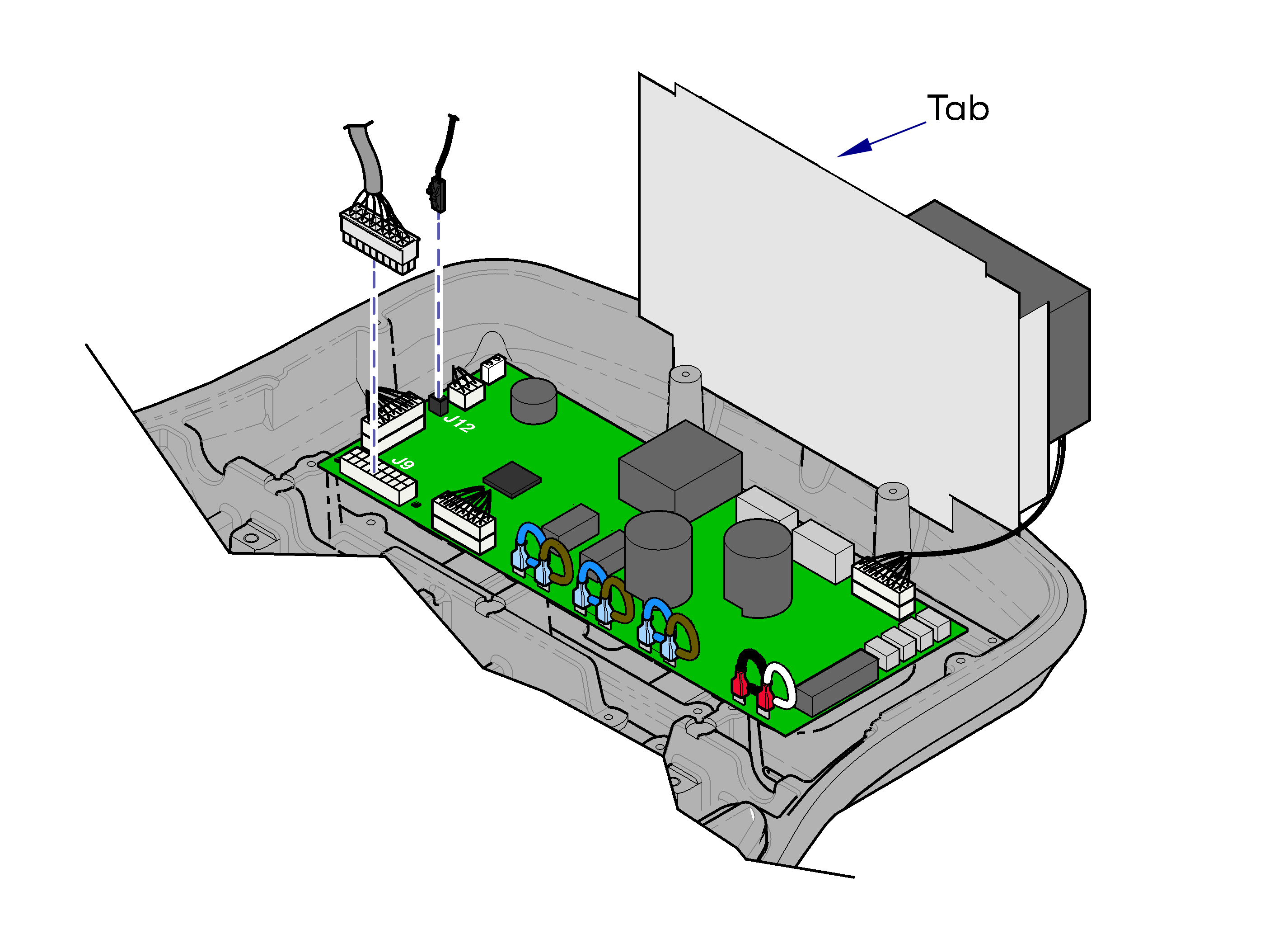 PC Board Cover - models w/ Rotational Base