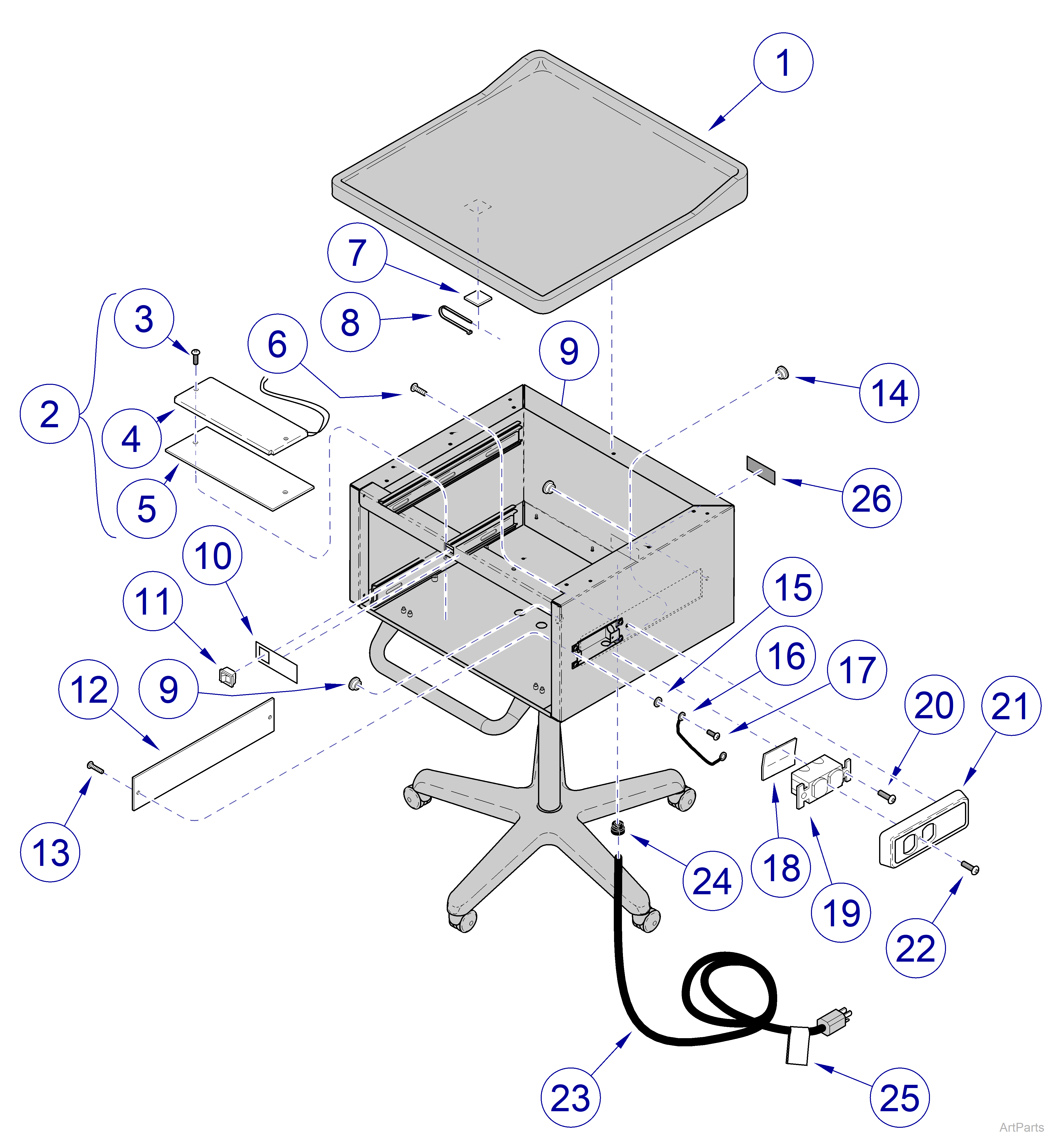 665 Cart Electrical Components