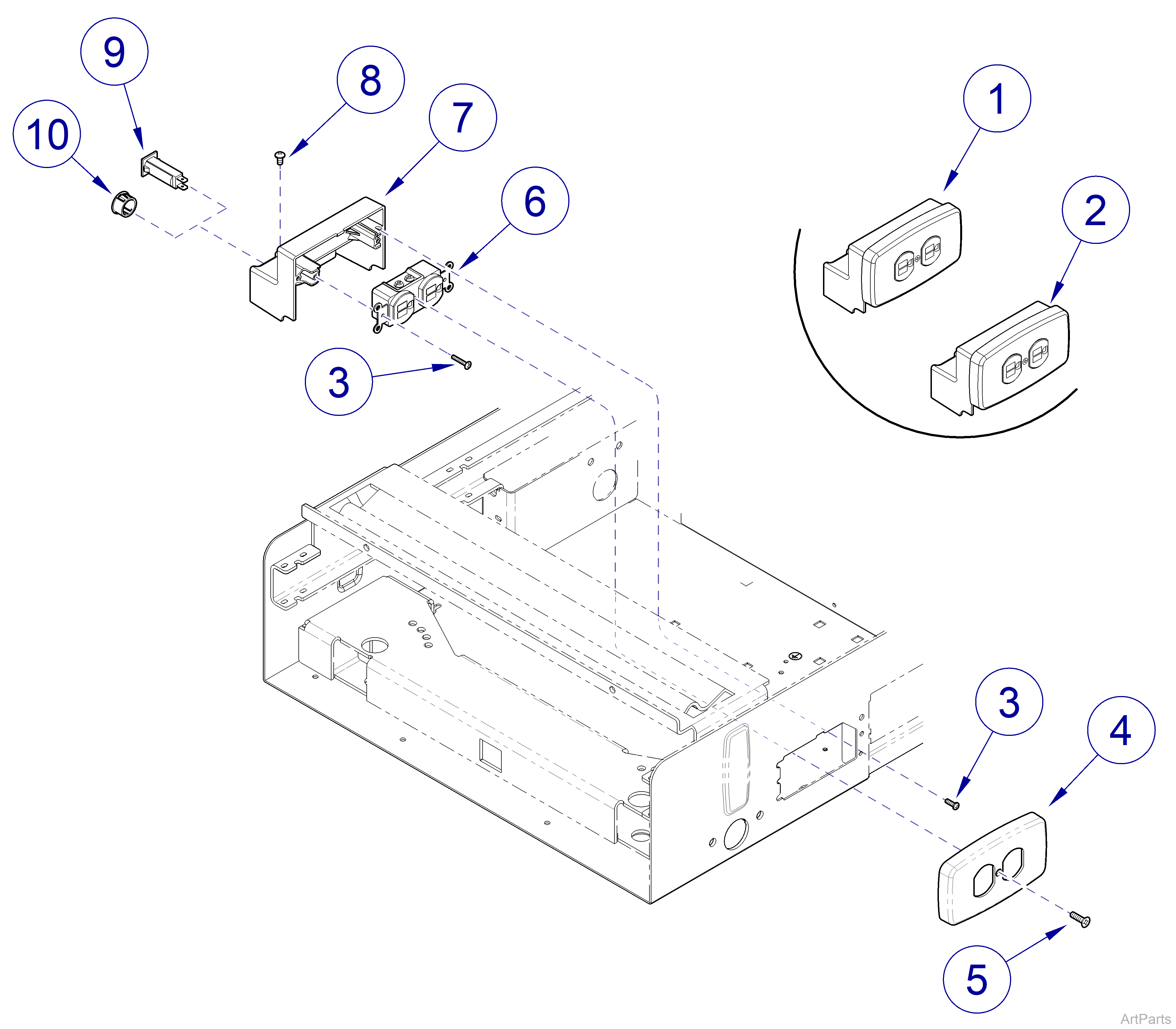 625 Table Receptacle System