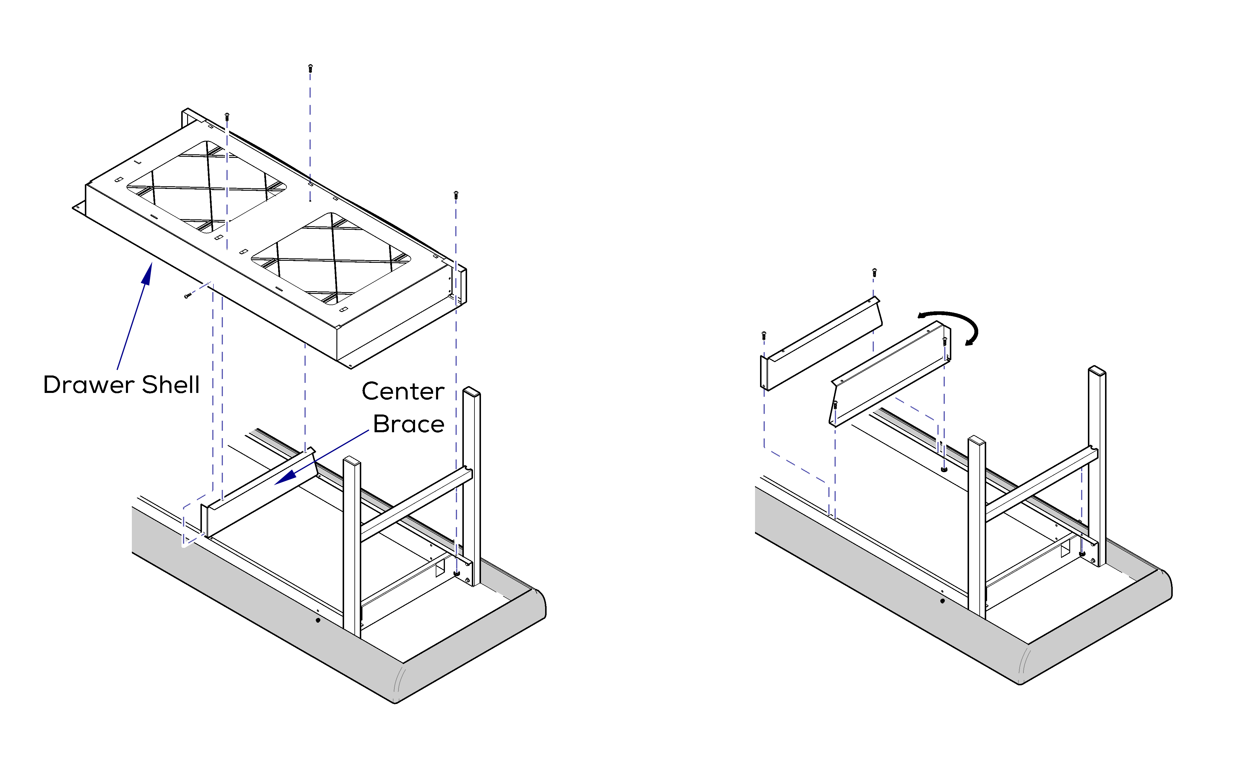 203 Exam Table Reversing Drawer Sides