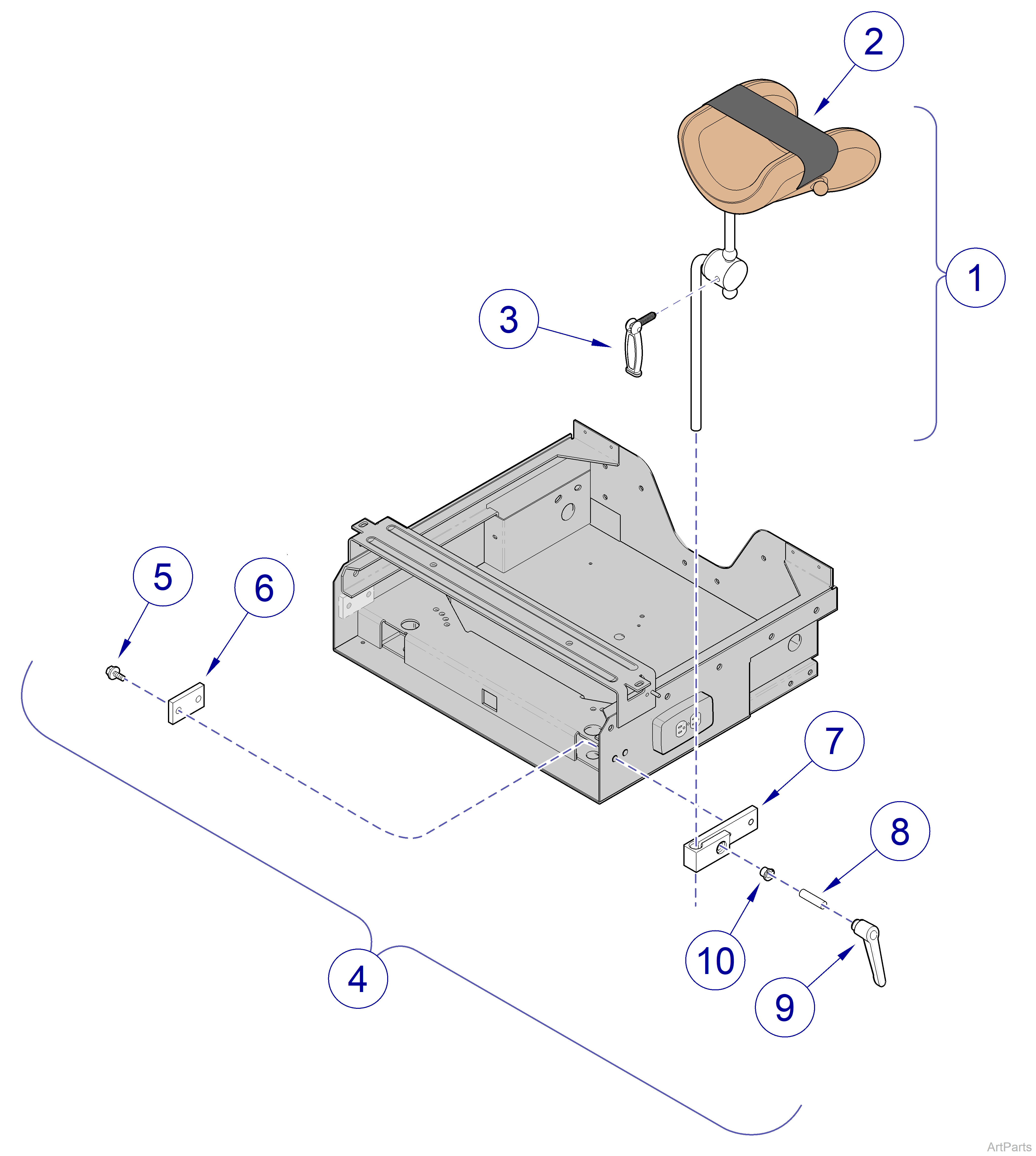9A362001 Articulating Knee Crutches w/Brackets