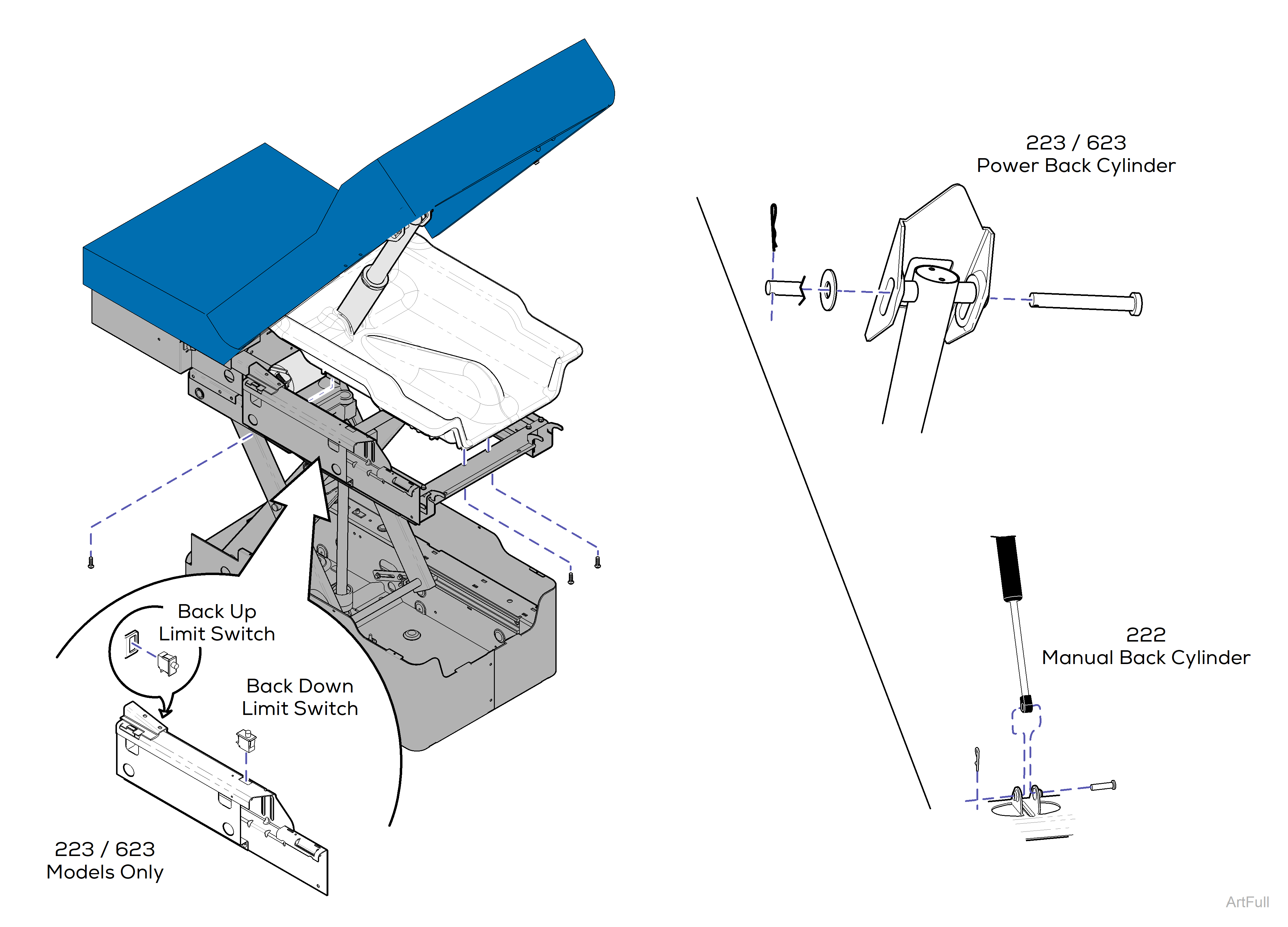Top Cover Back Limit swtich access