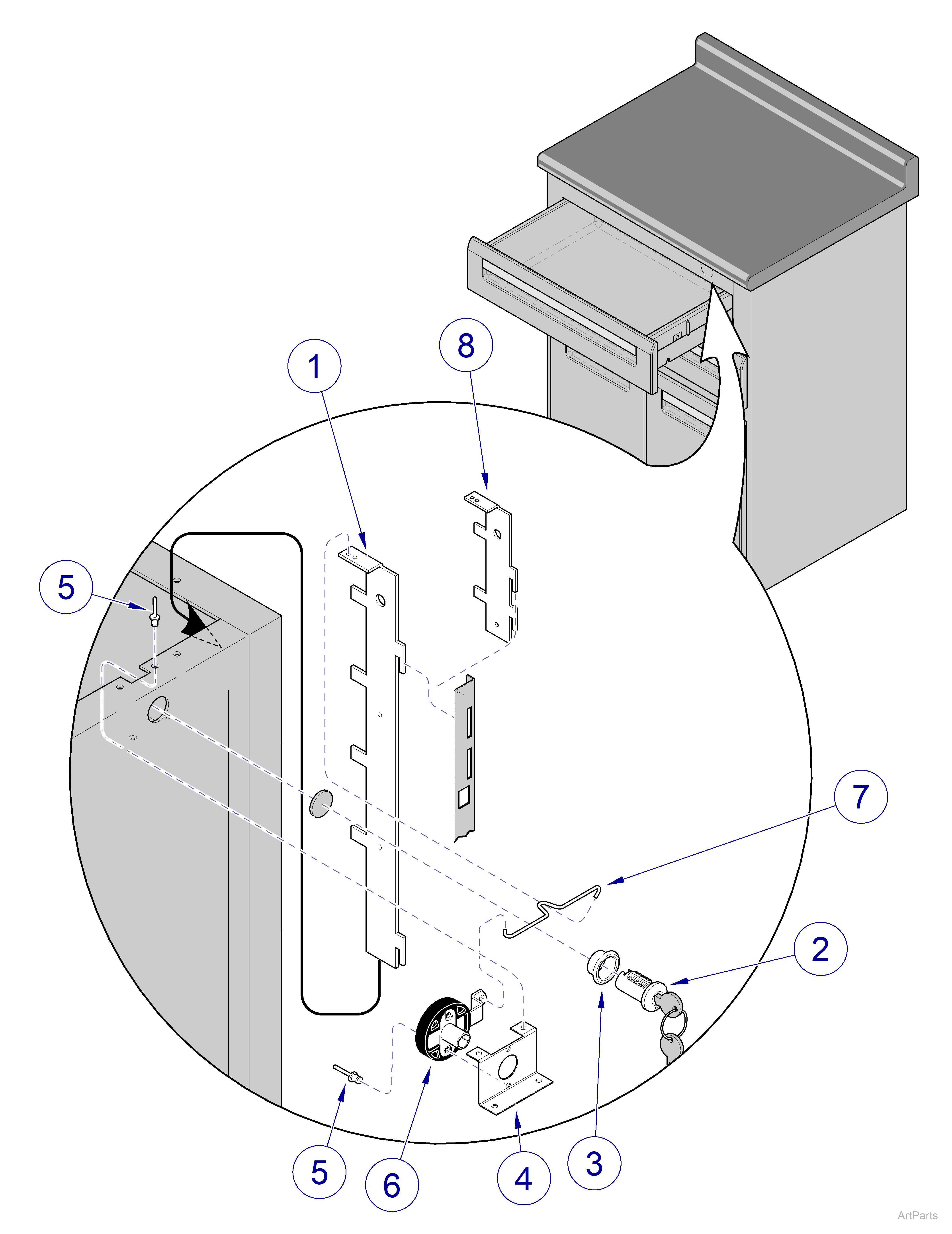 Midmark® Modular Drawer Lock Kits