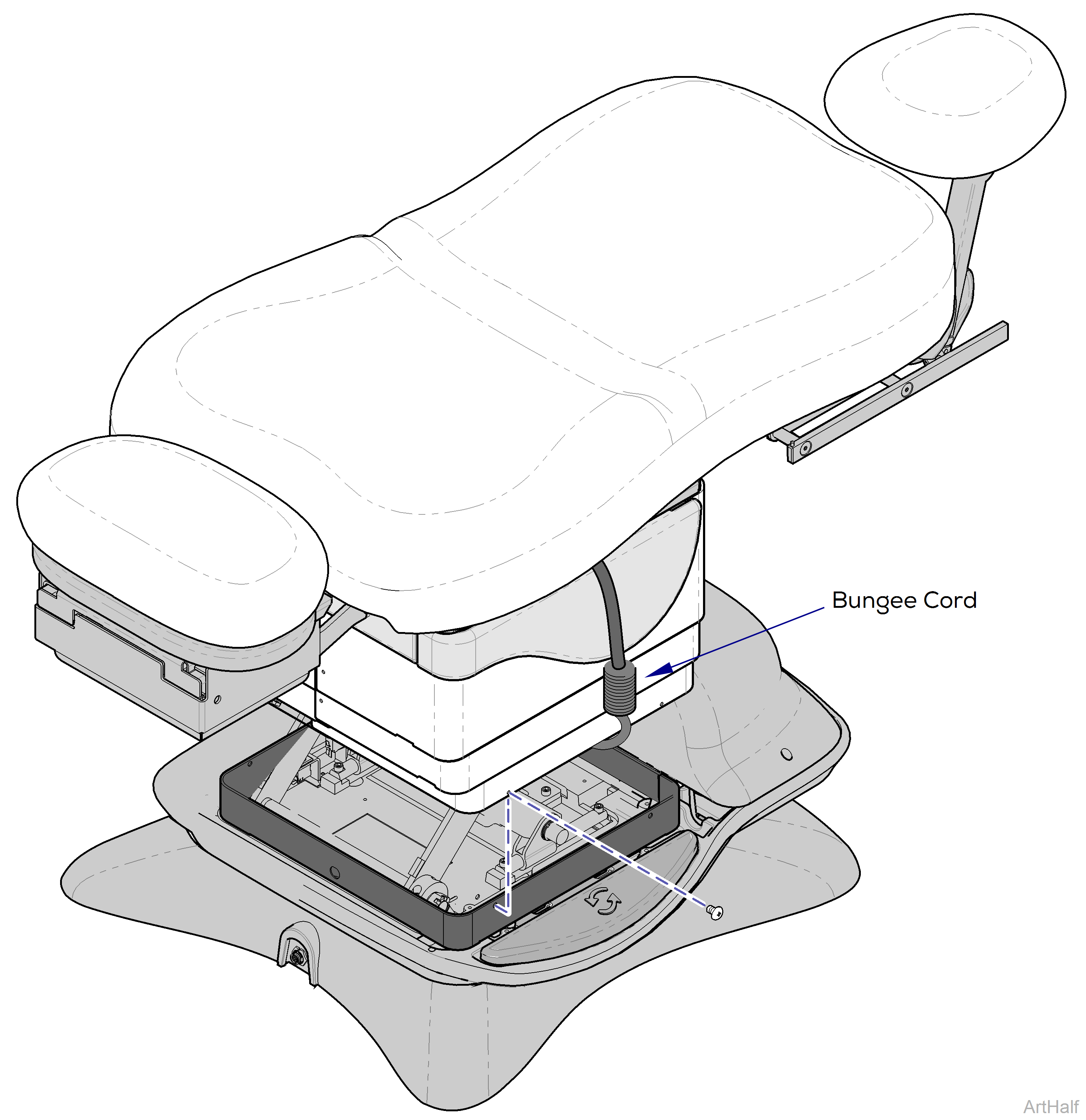 230 and 630 Chair Separating Upper & Lower Base Castings