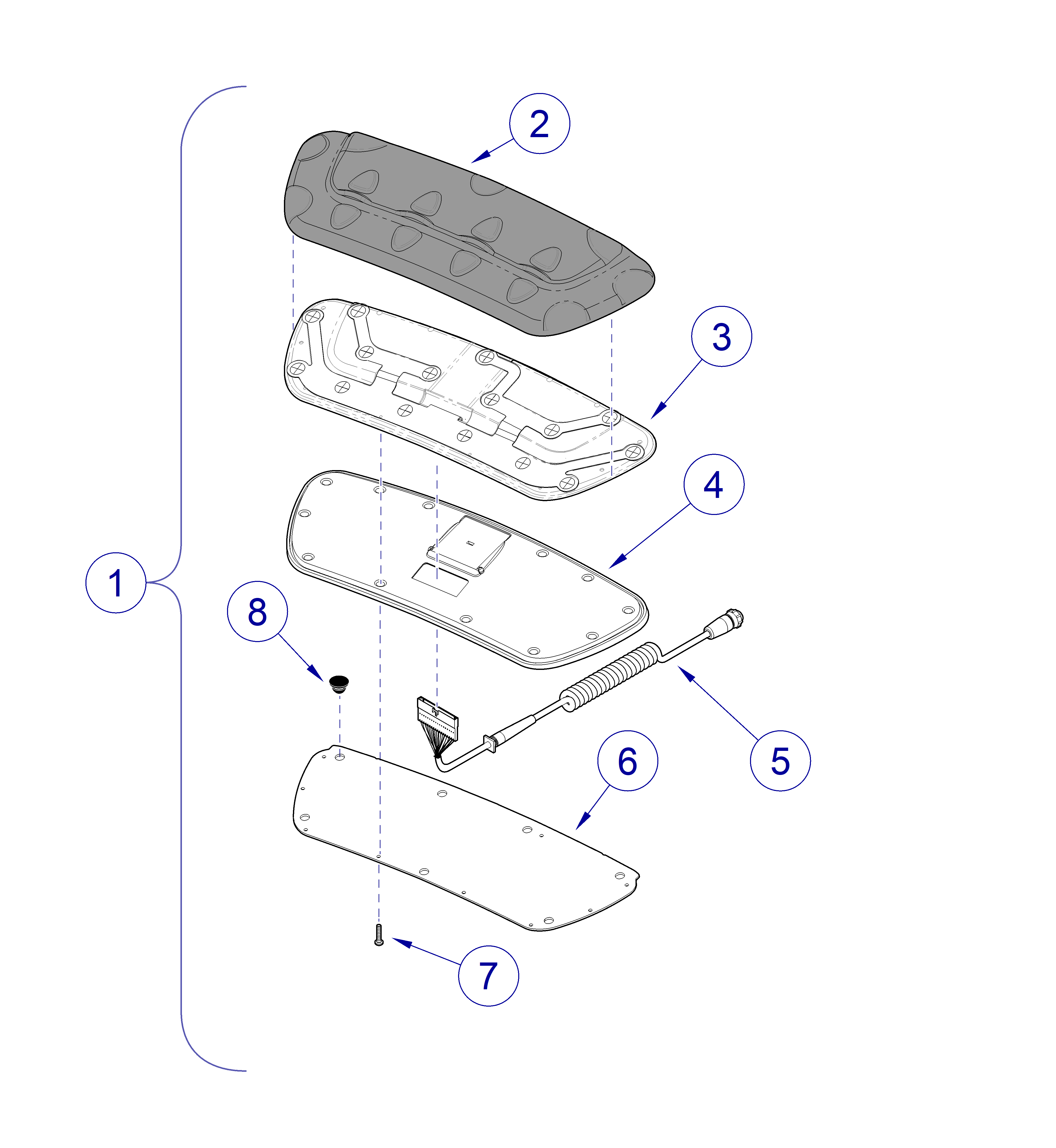 230 and 630 Chair Linear-Style Foot Control