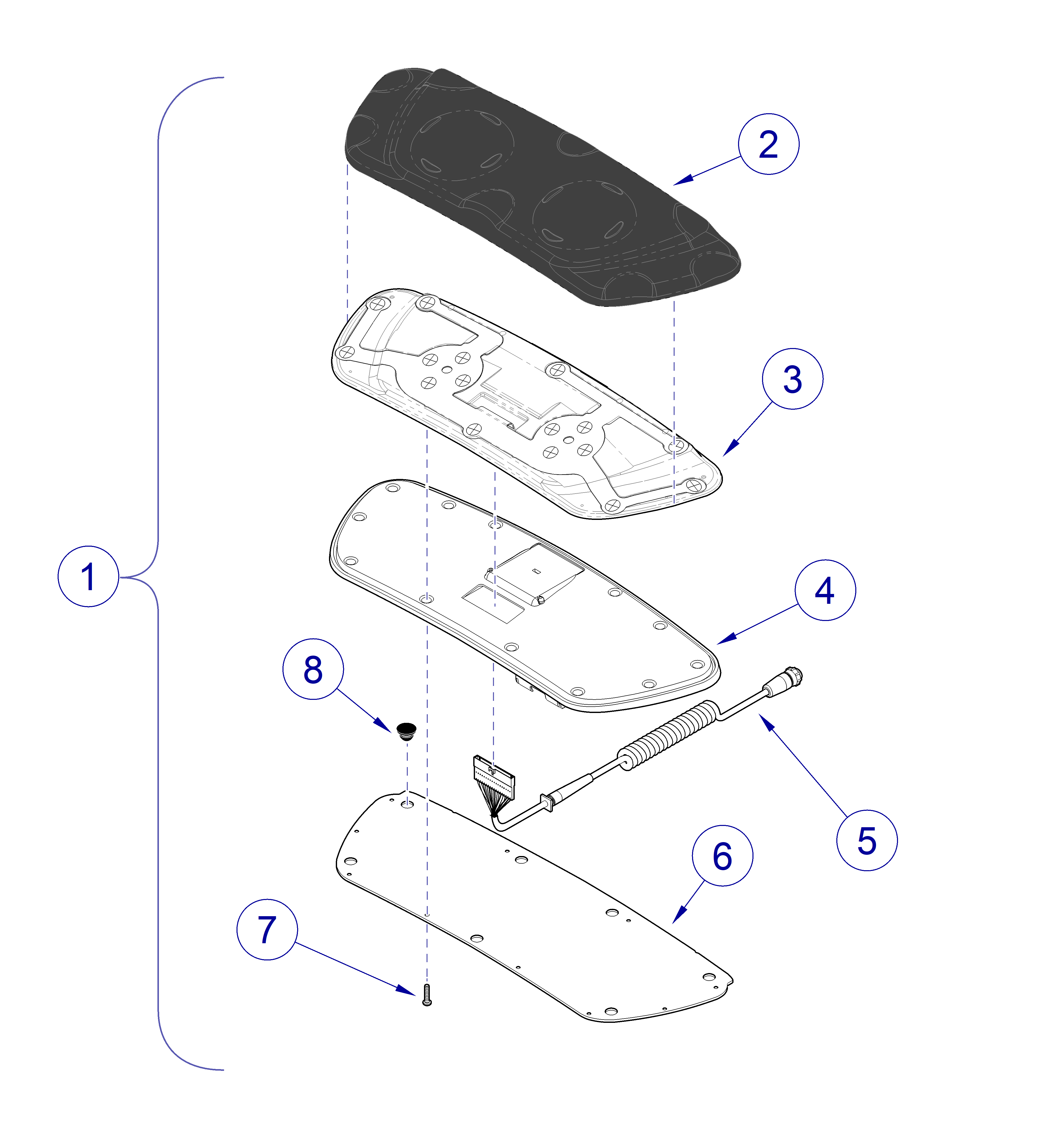 230 and 630 Chair Disc-Style Foot Control