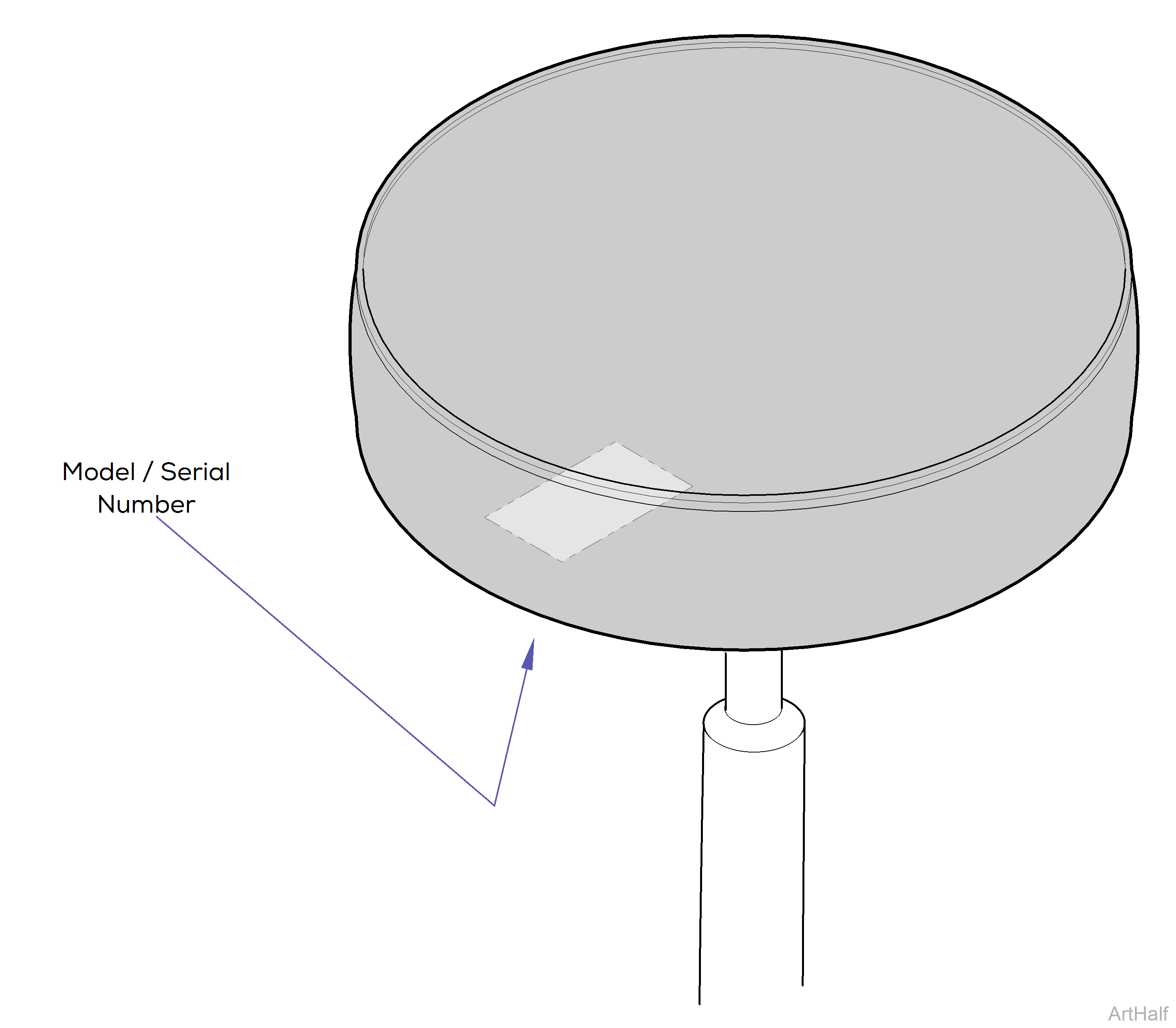 270 Series Stools Model and Serial number location