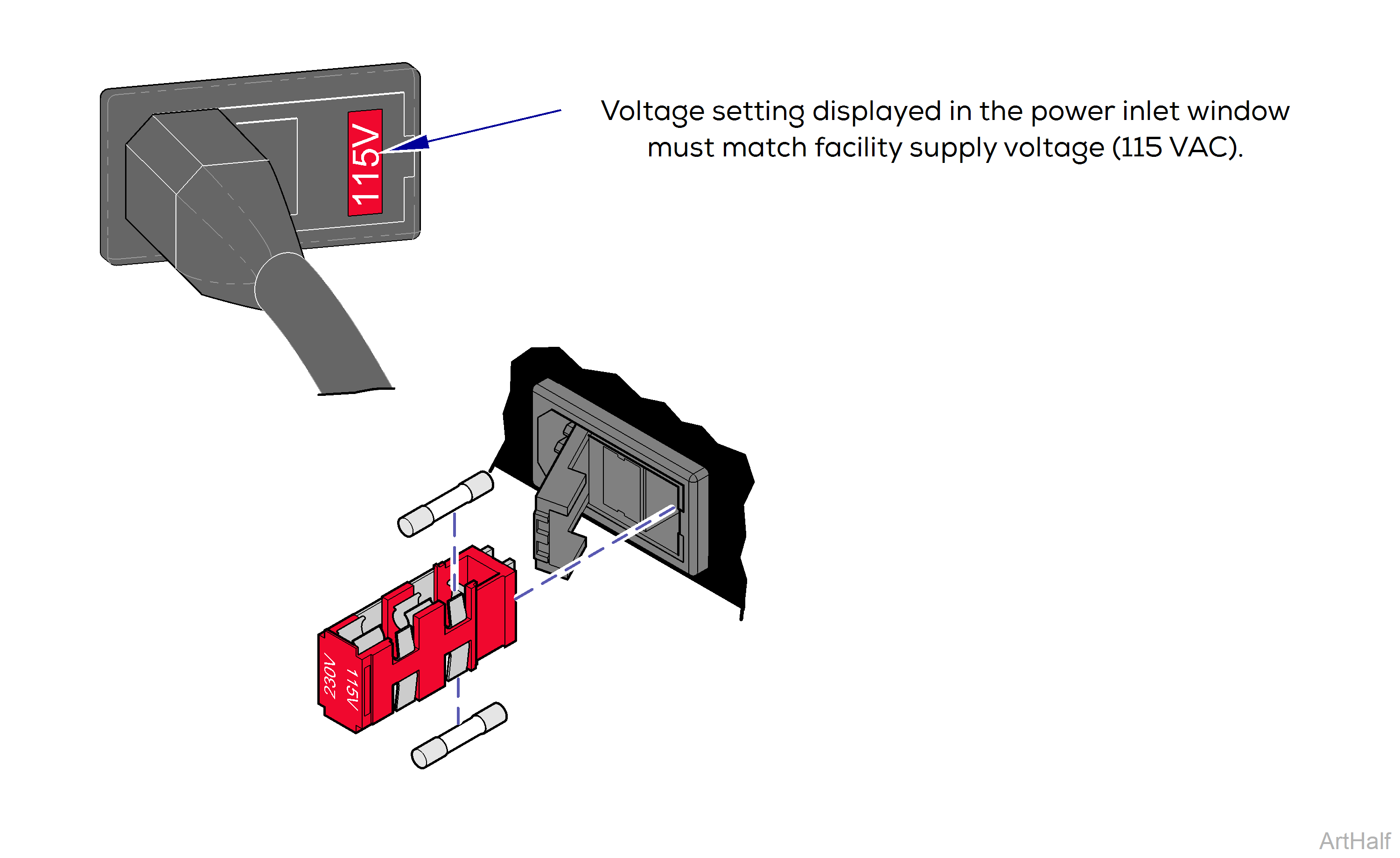 647 Chair Voltage setting display