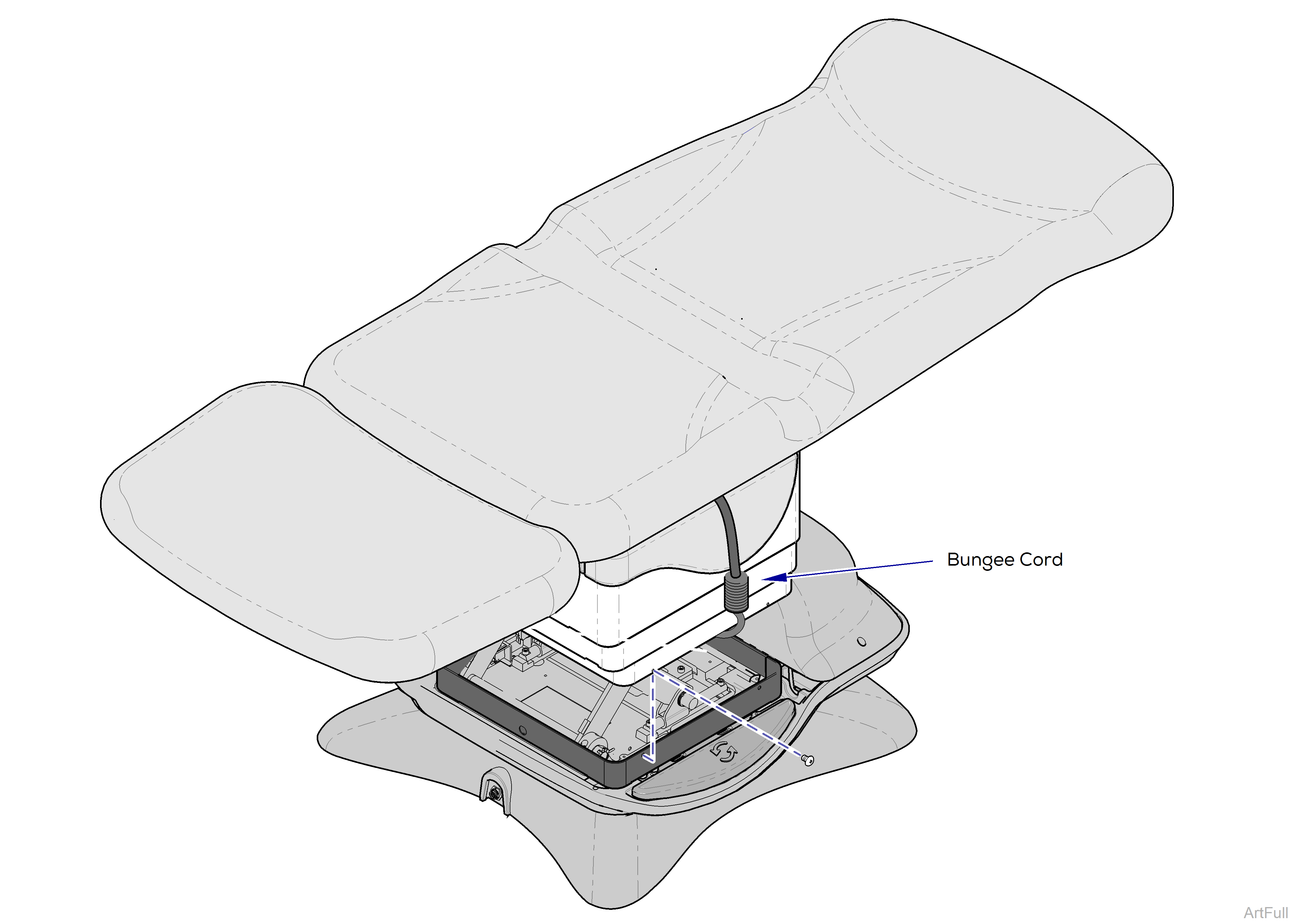 647 Chair Separating Upper & Lower Base Castings