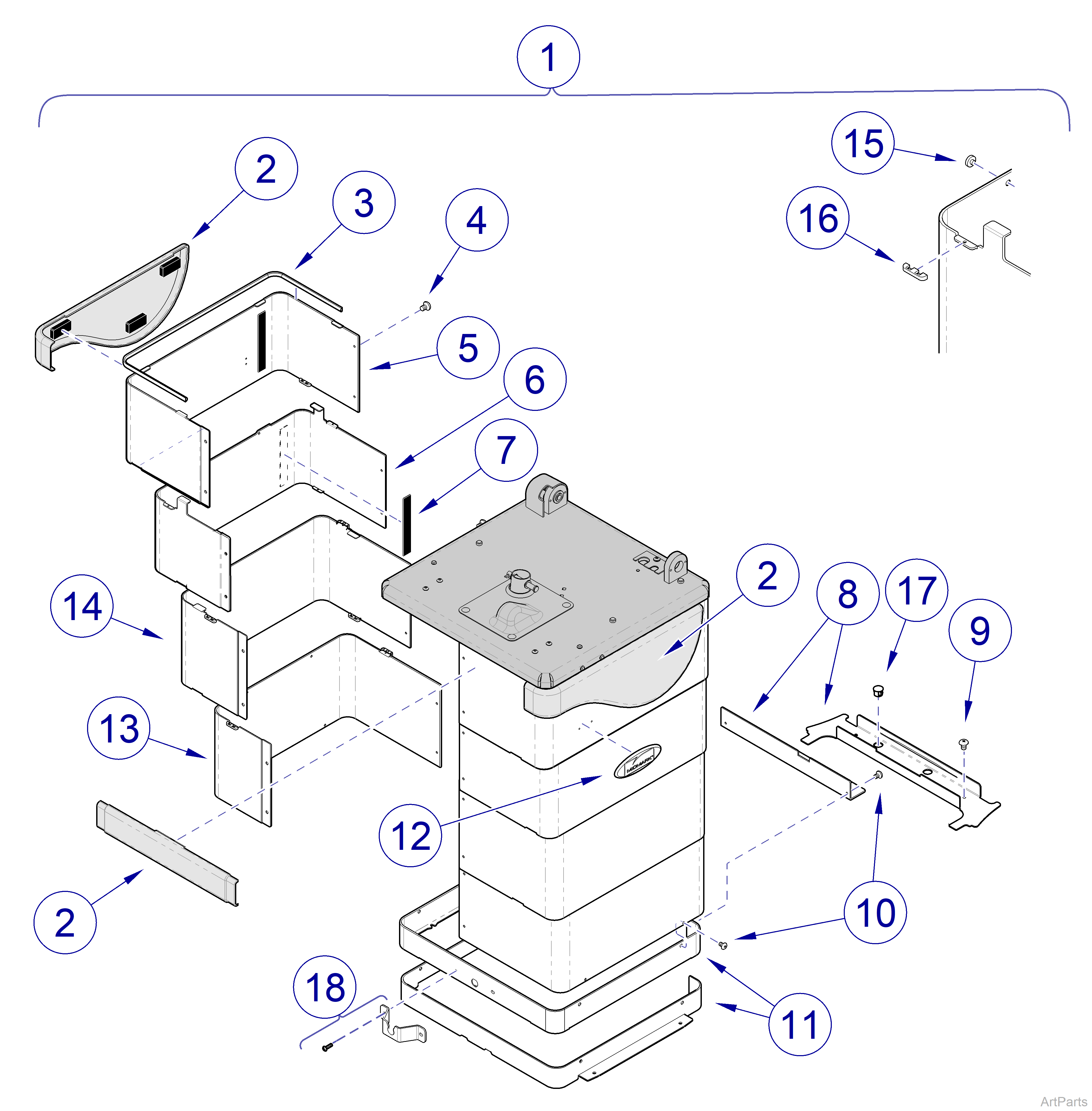 647 Chair Base Shrouds