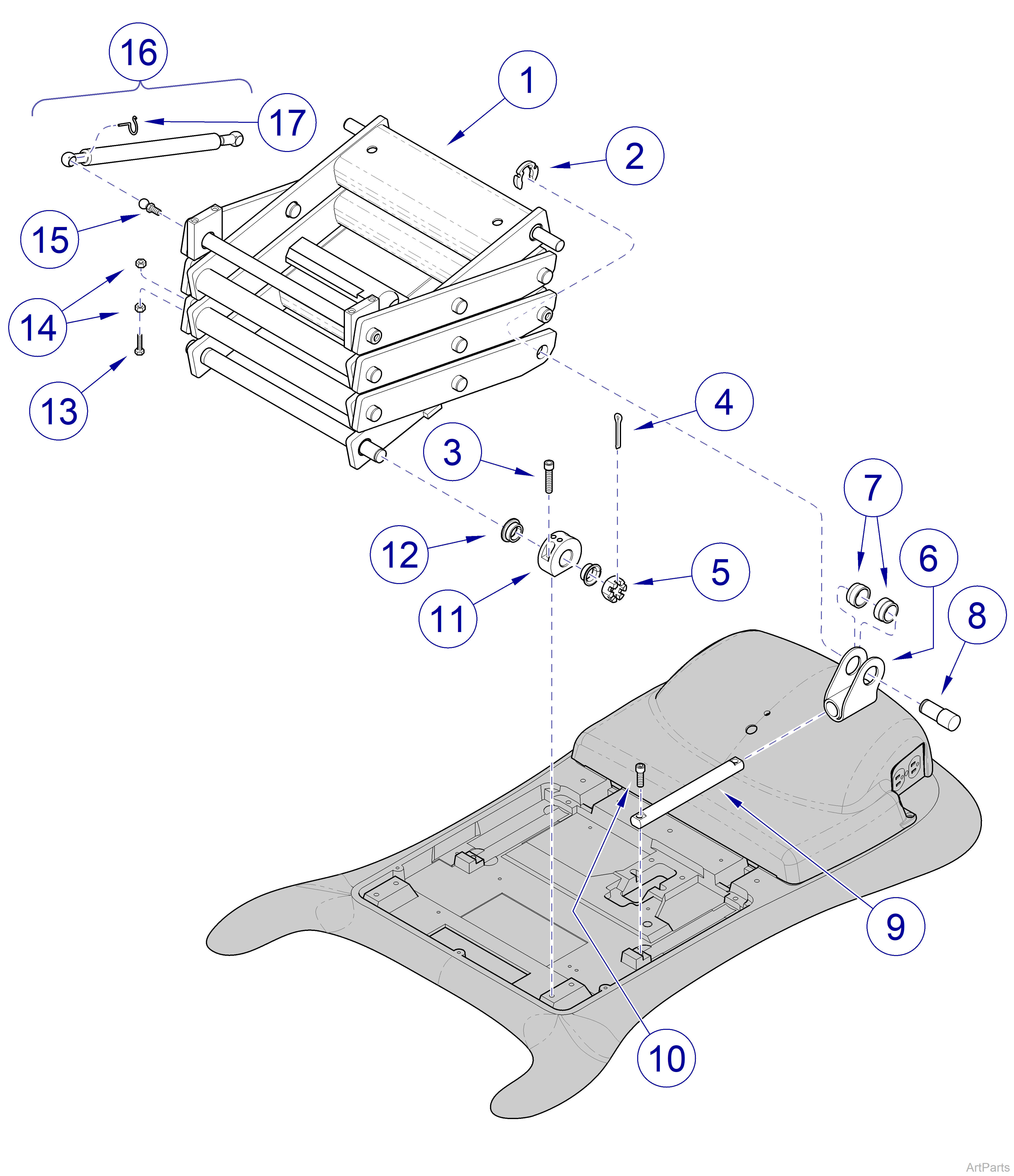 647 Chair Scissor Components