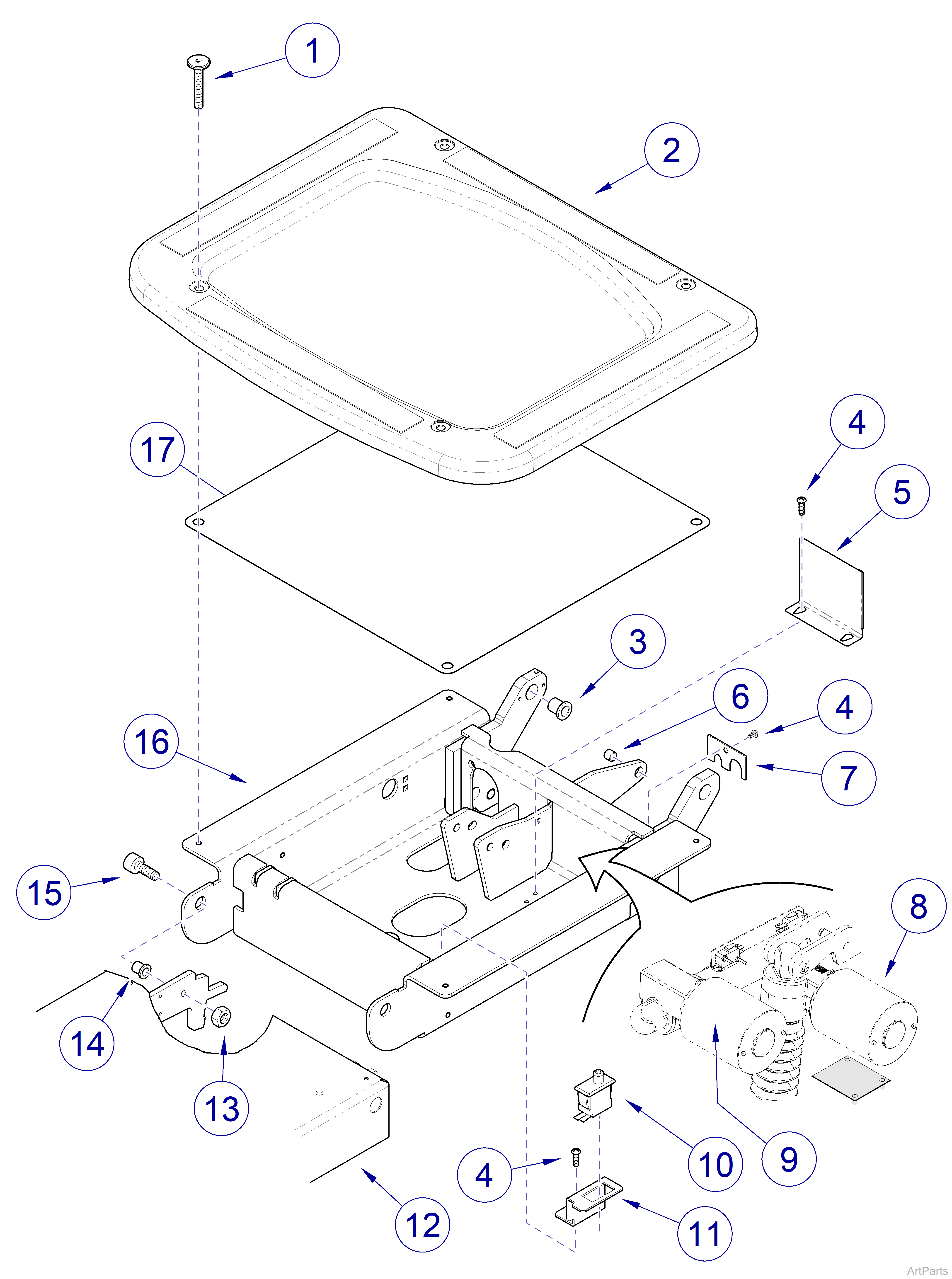 647 Chair Seat Section