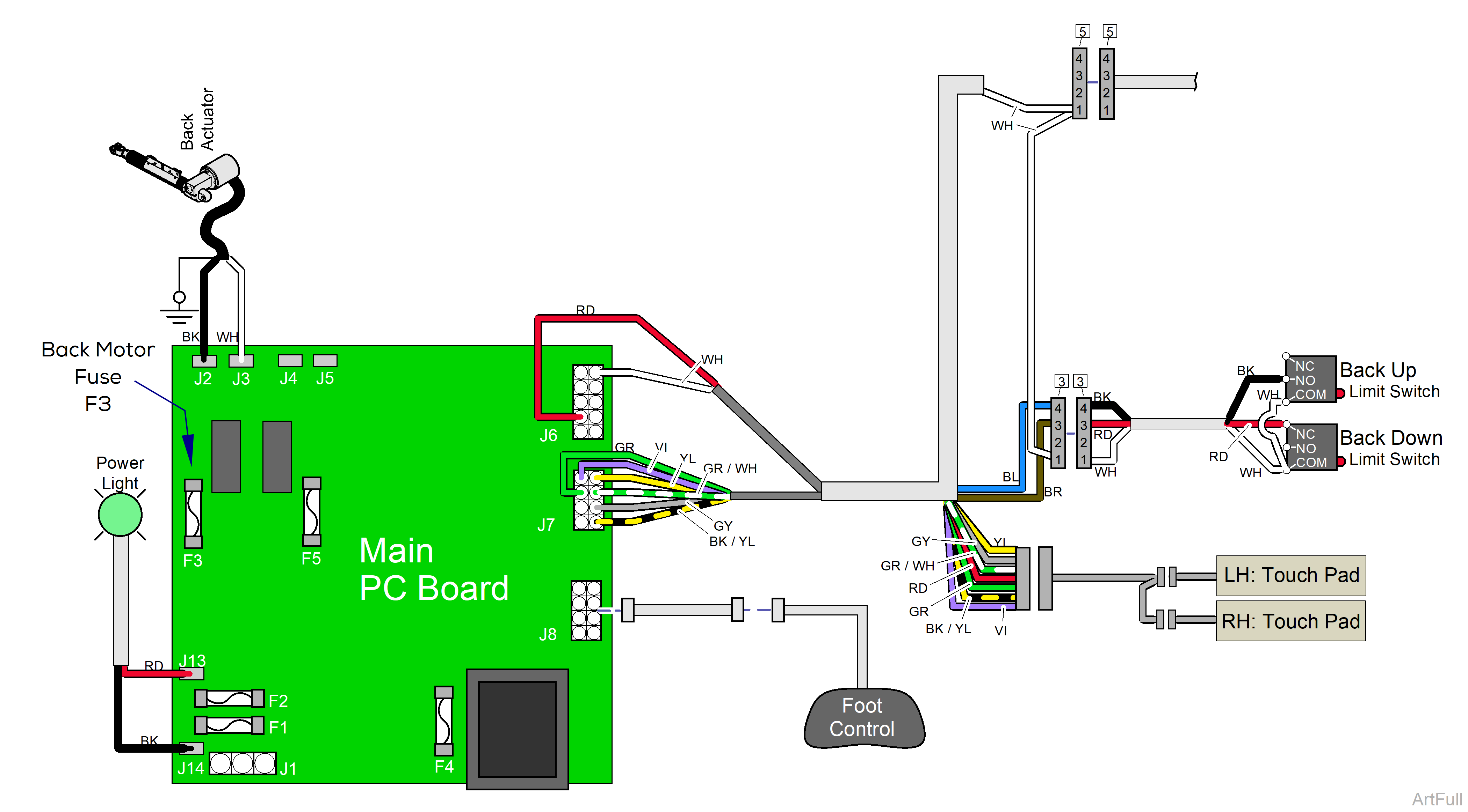 646 Chair Back Up / Down Function Troubleshooting