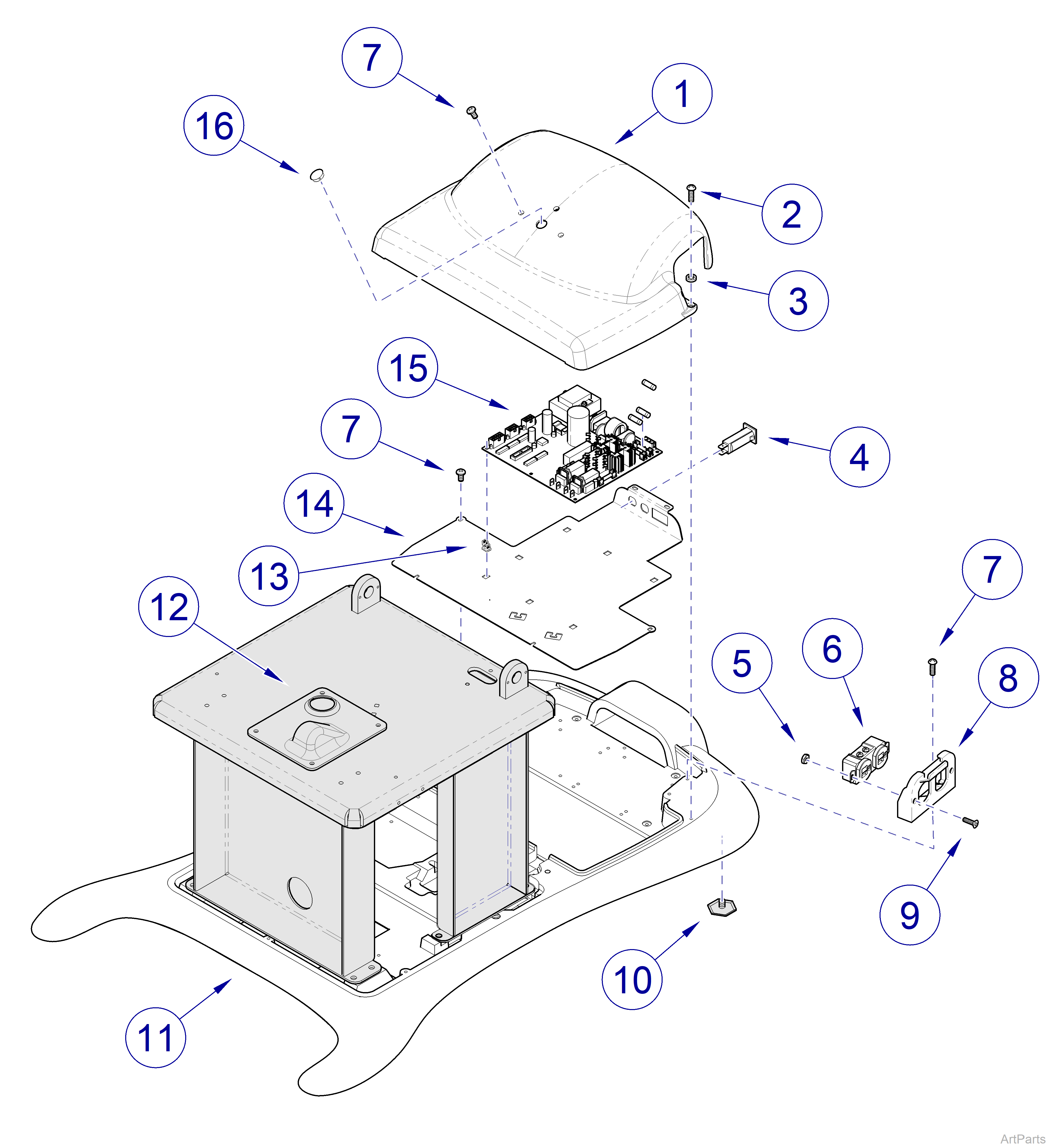 646 Chair Base Components