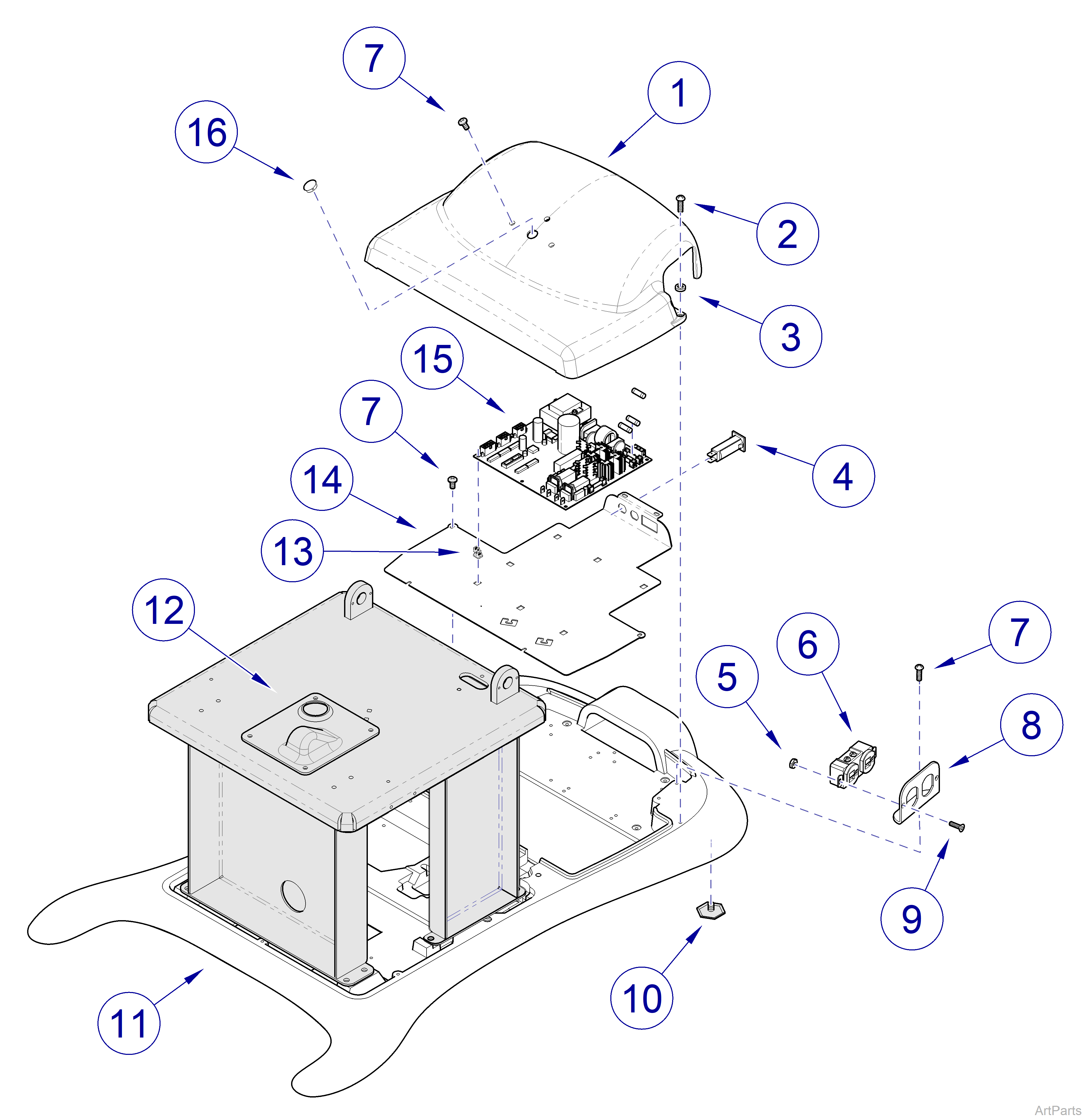 646 Chair Base Components