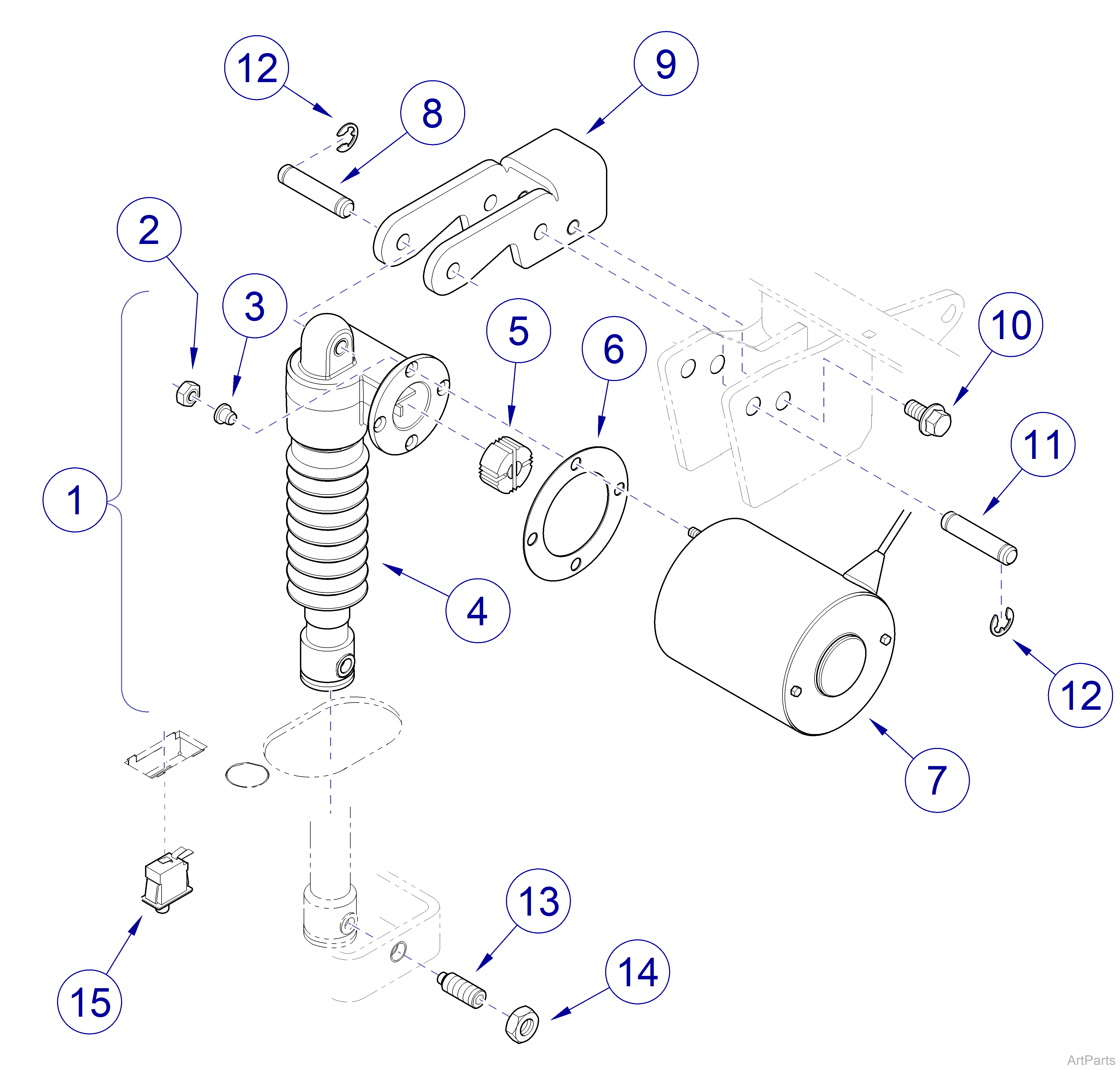 647 Chair Tilt Actuator / Limit Switch