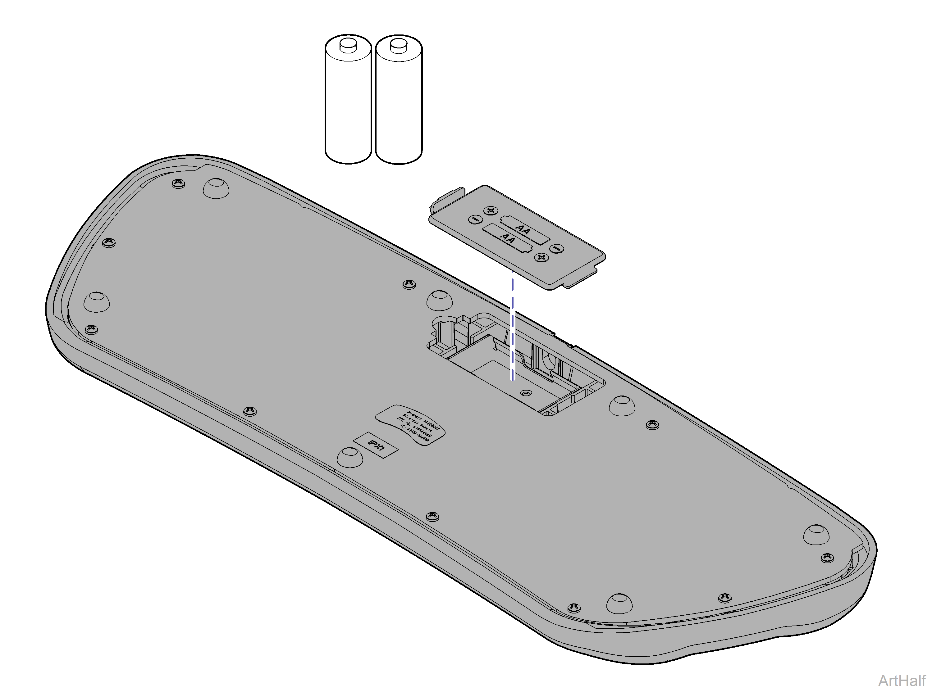 647 foot control batteries