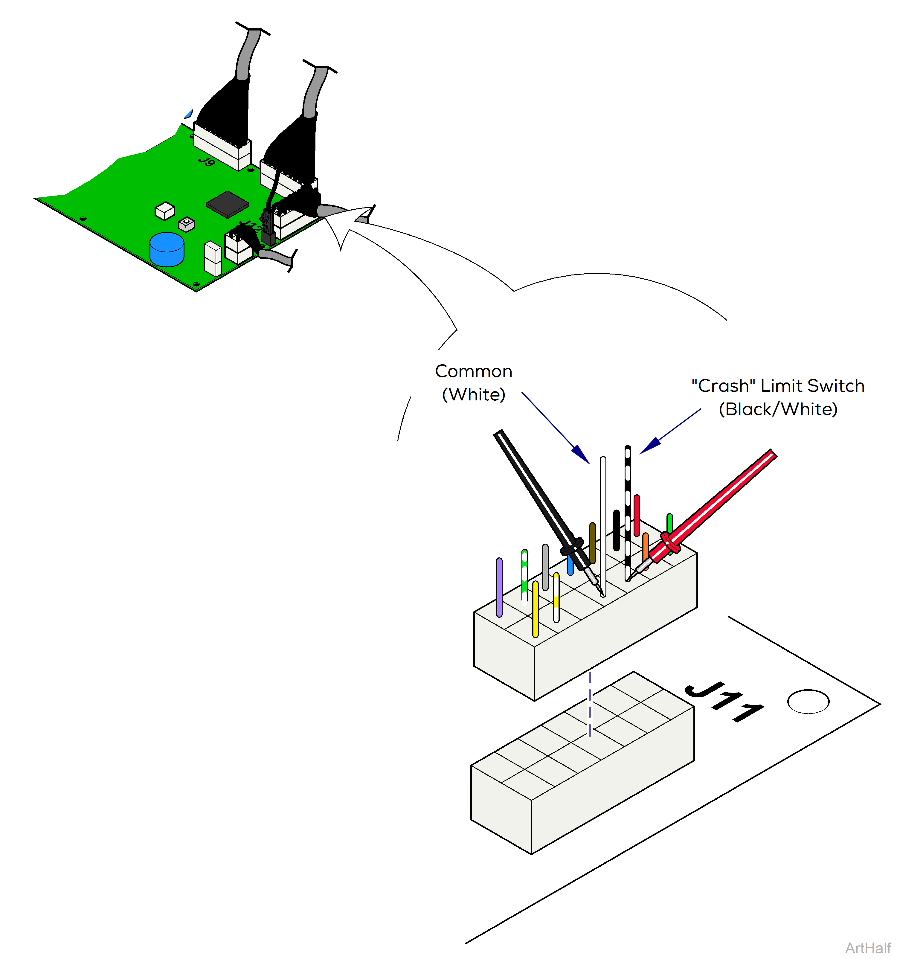 647 Chair Limit Switch and Harness Test Points
