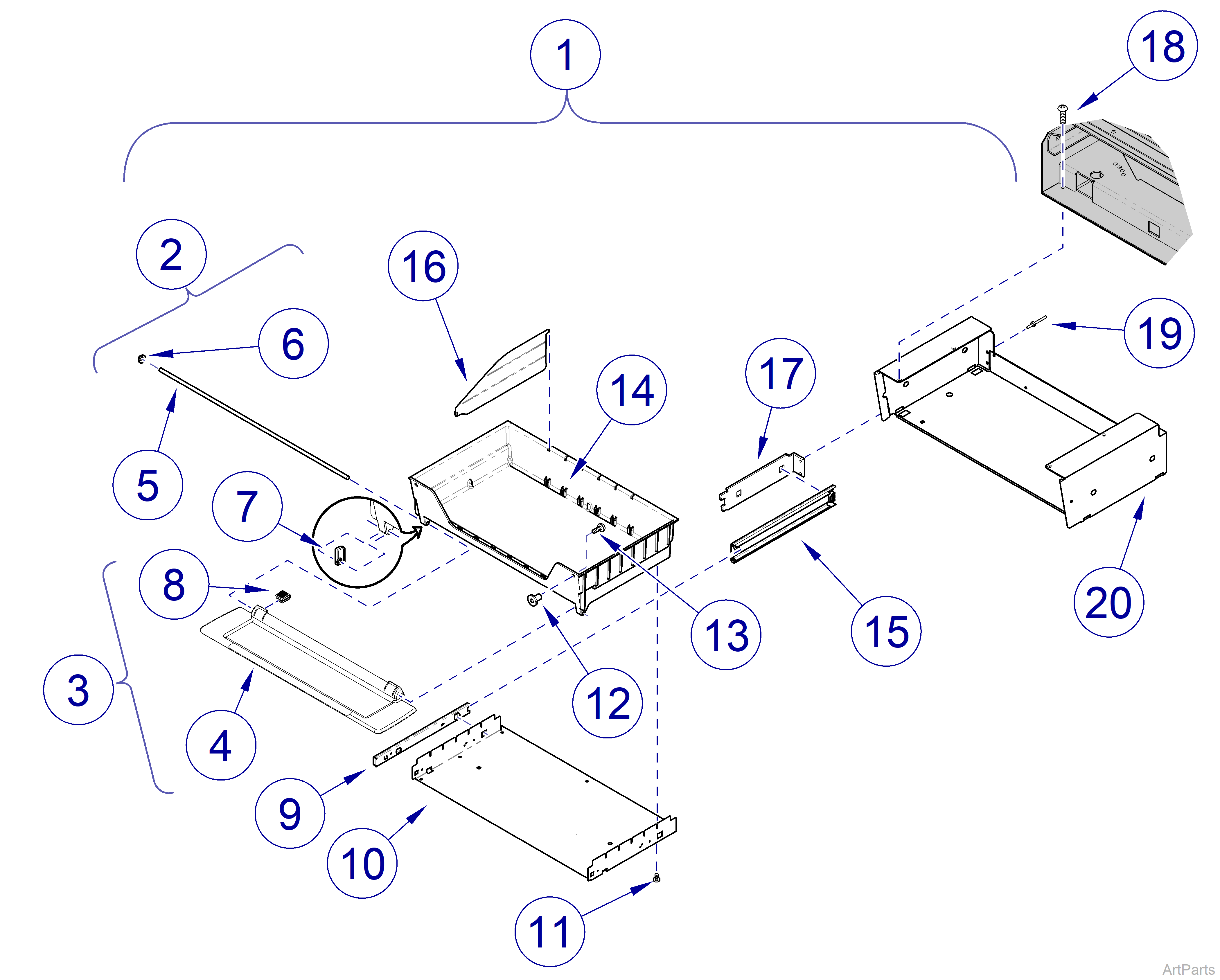 625 Table Exam Assistant® Drawer Assembly