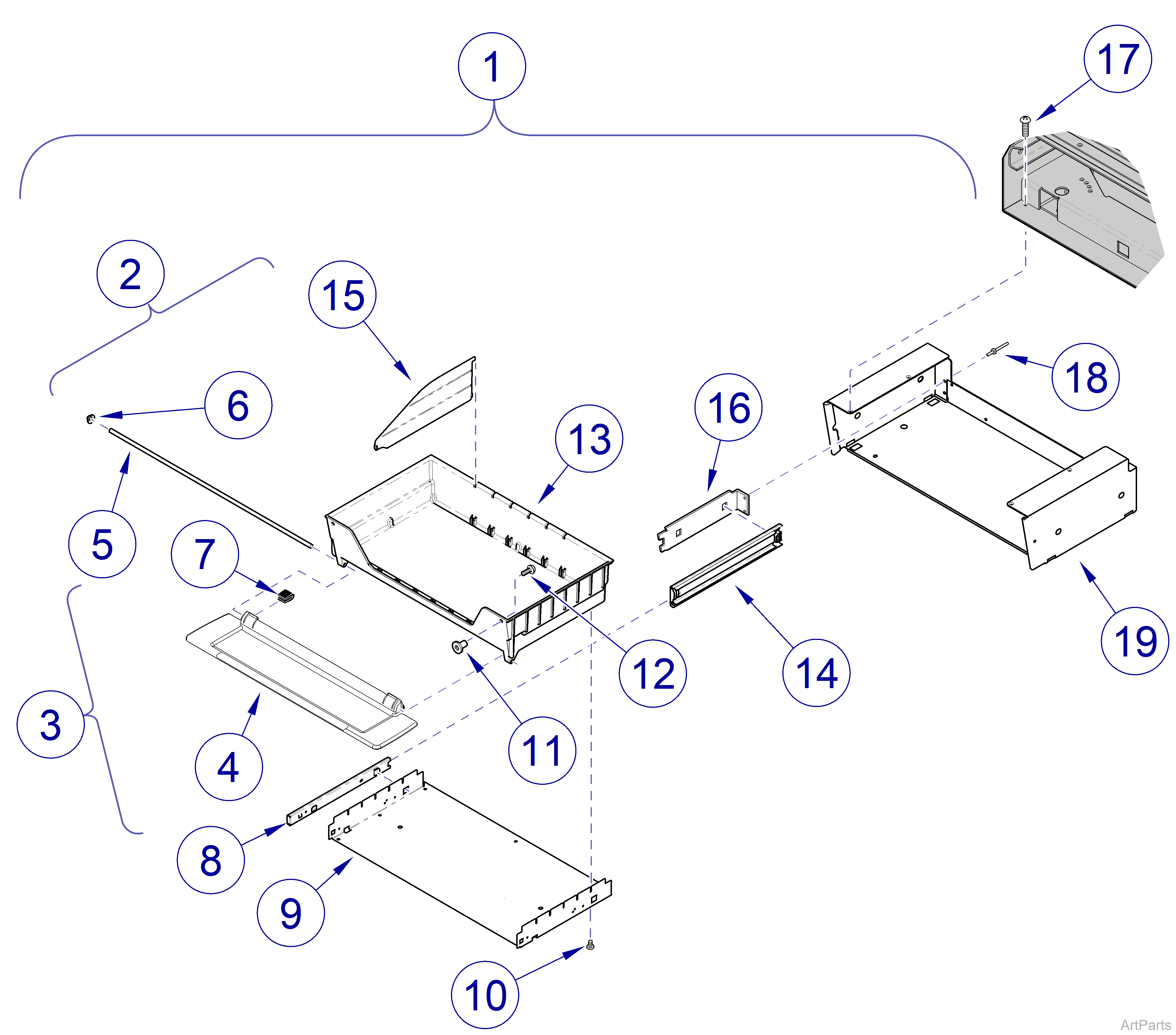 625 Table Exam Assistant® Drawer Assembly