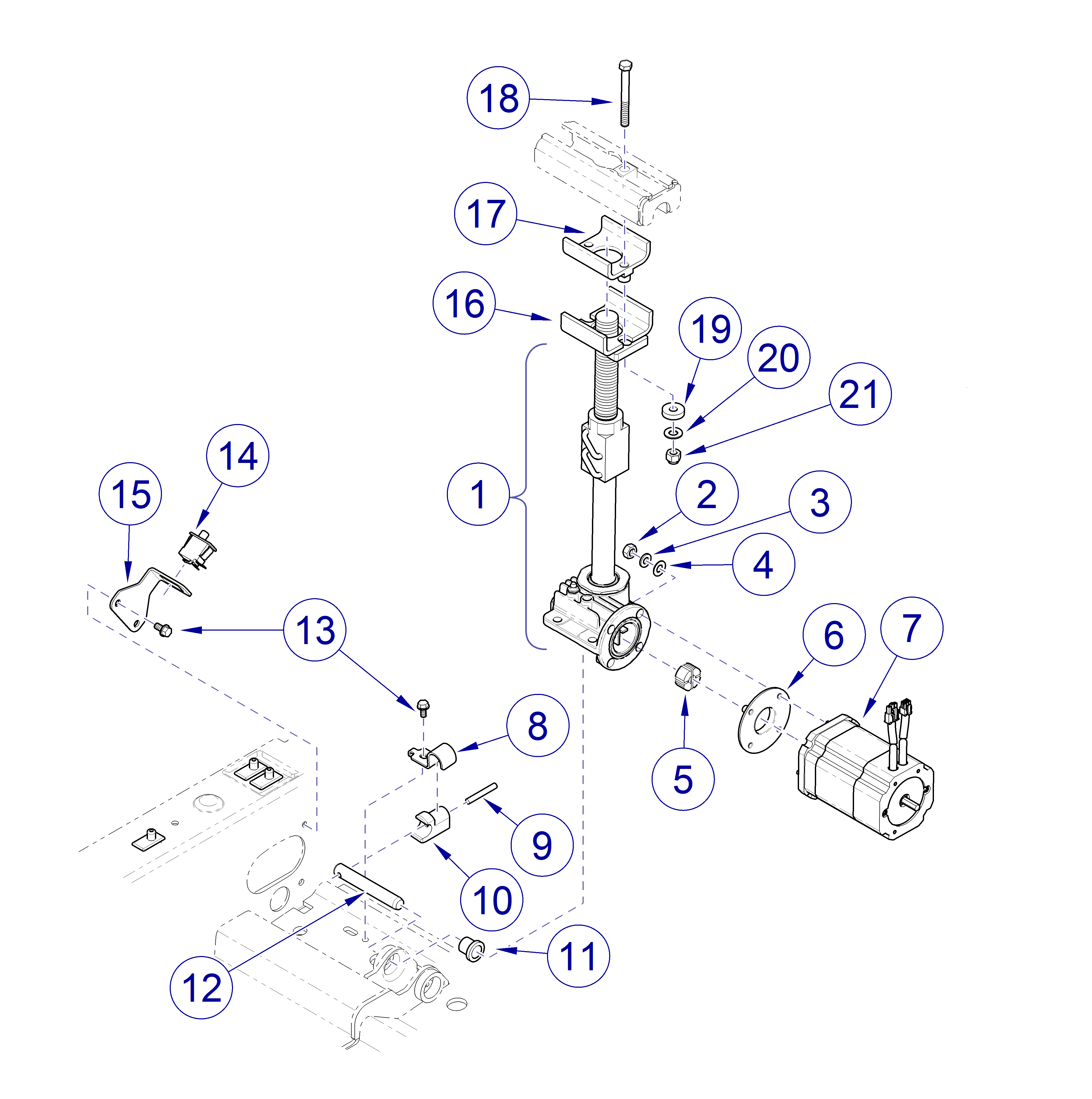 625 Table Base Actuator / Limit Switches