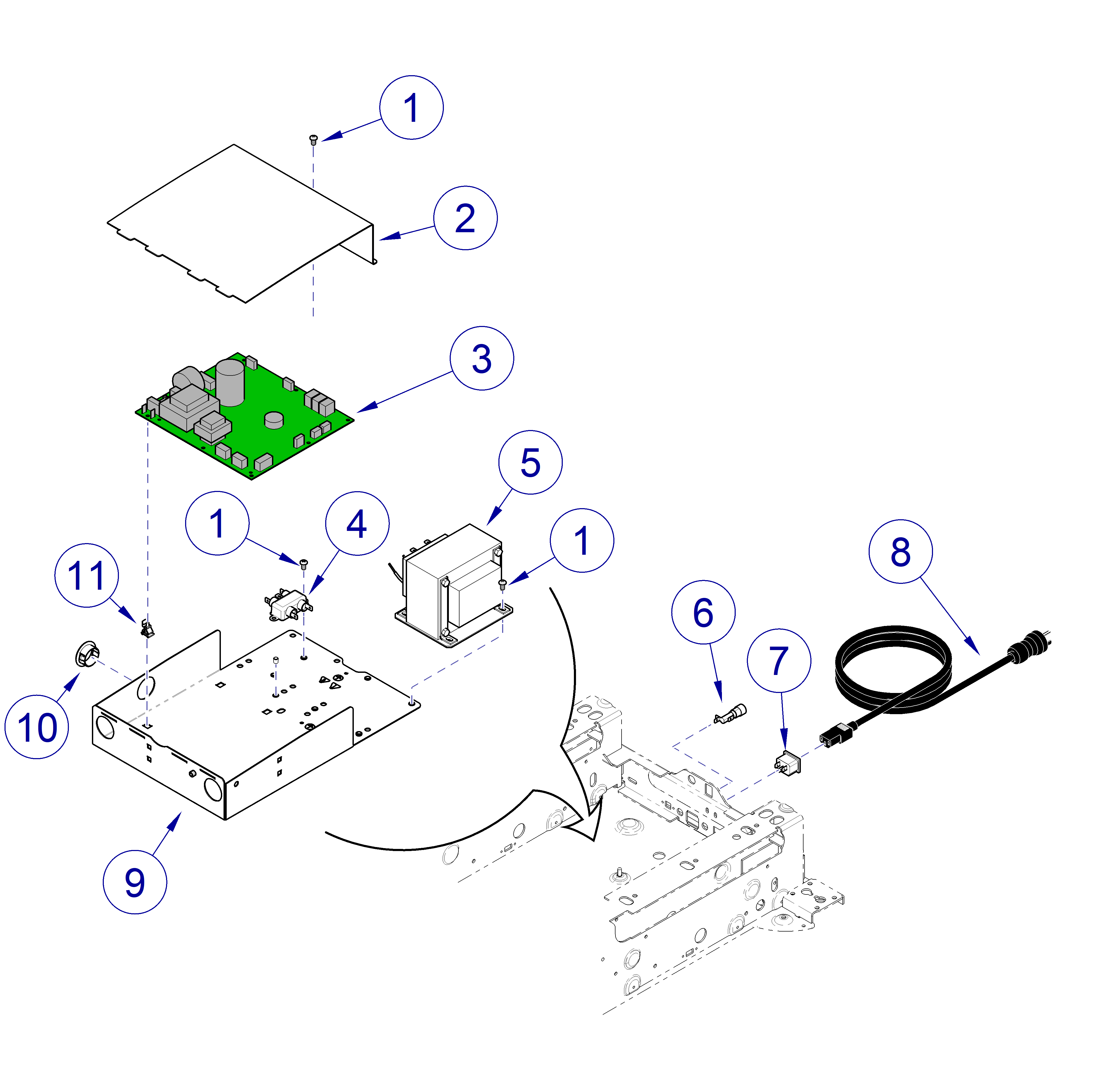 625 Table Electrical Components