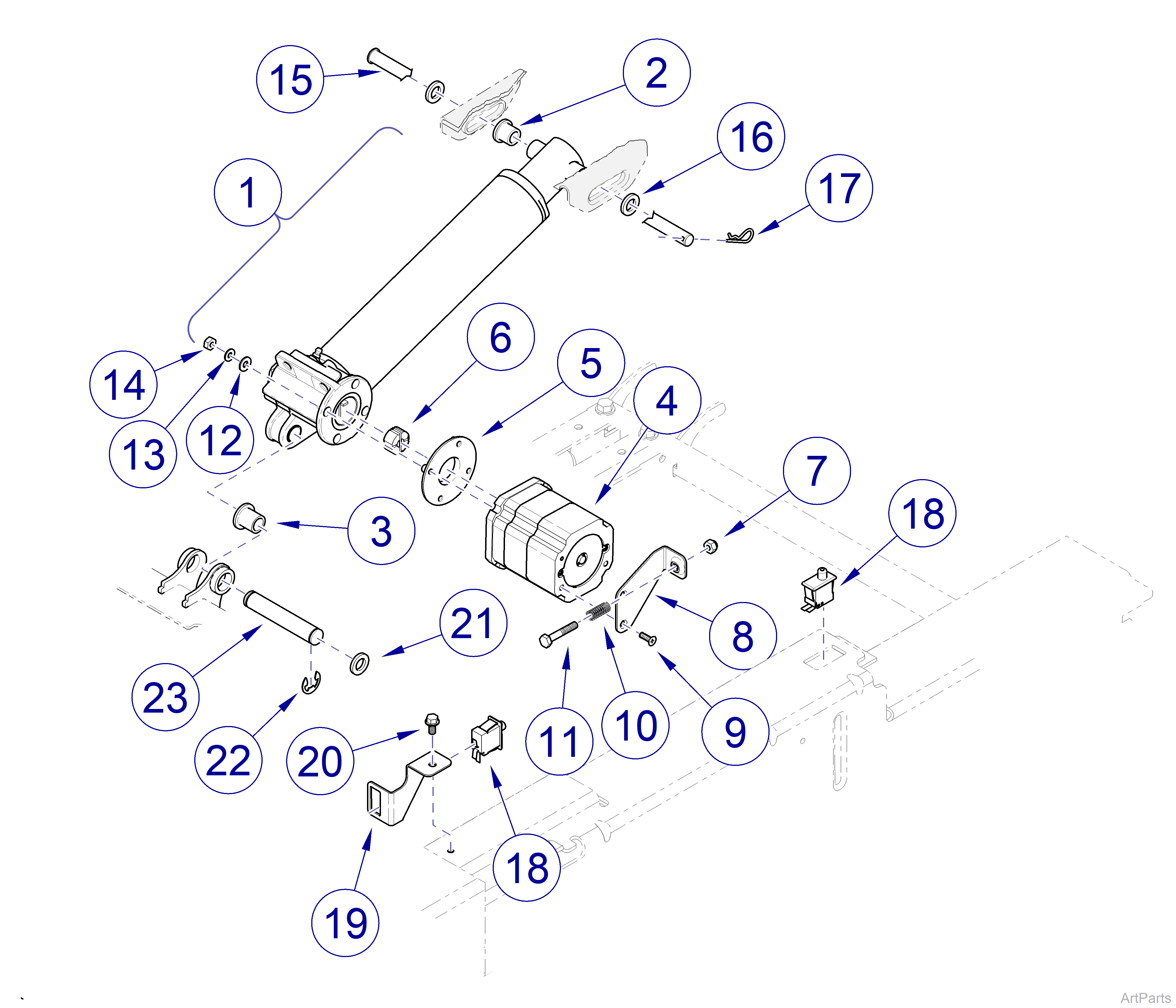 625 Table Back Actuator / Limit Switches