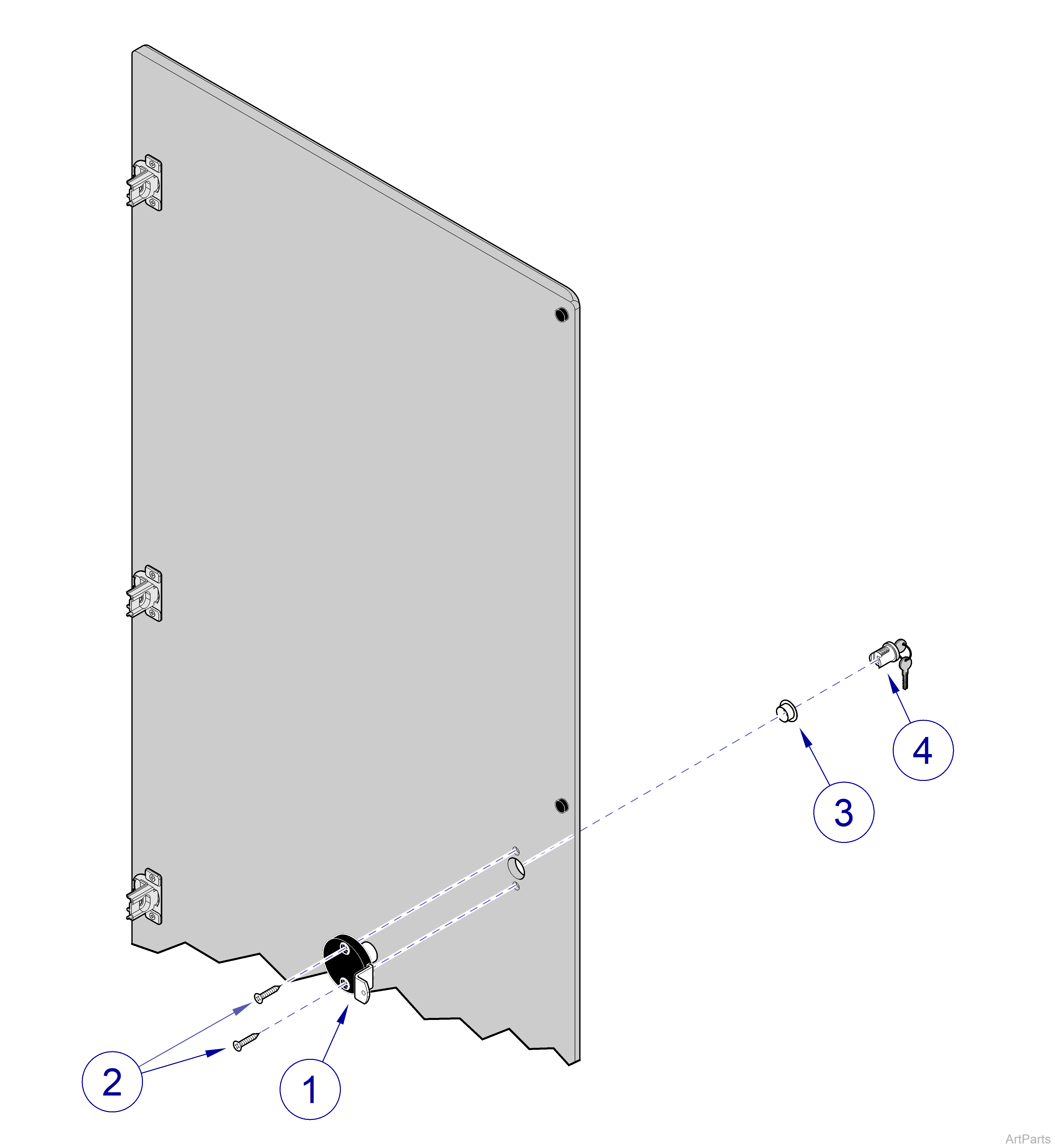 Midmark Modular Single Door Lock Kit