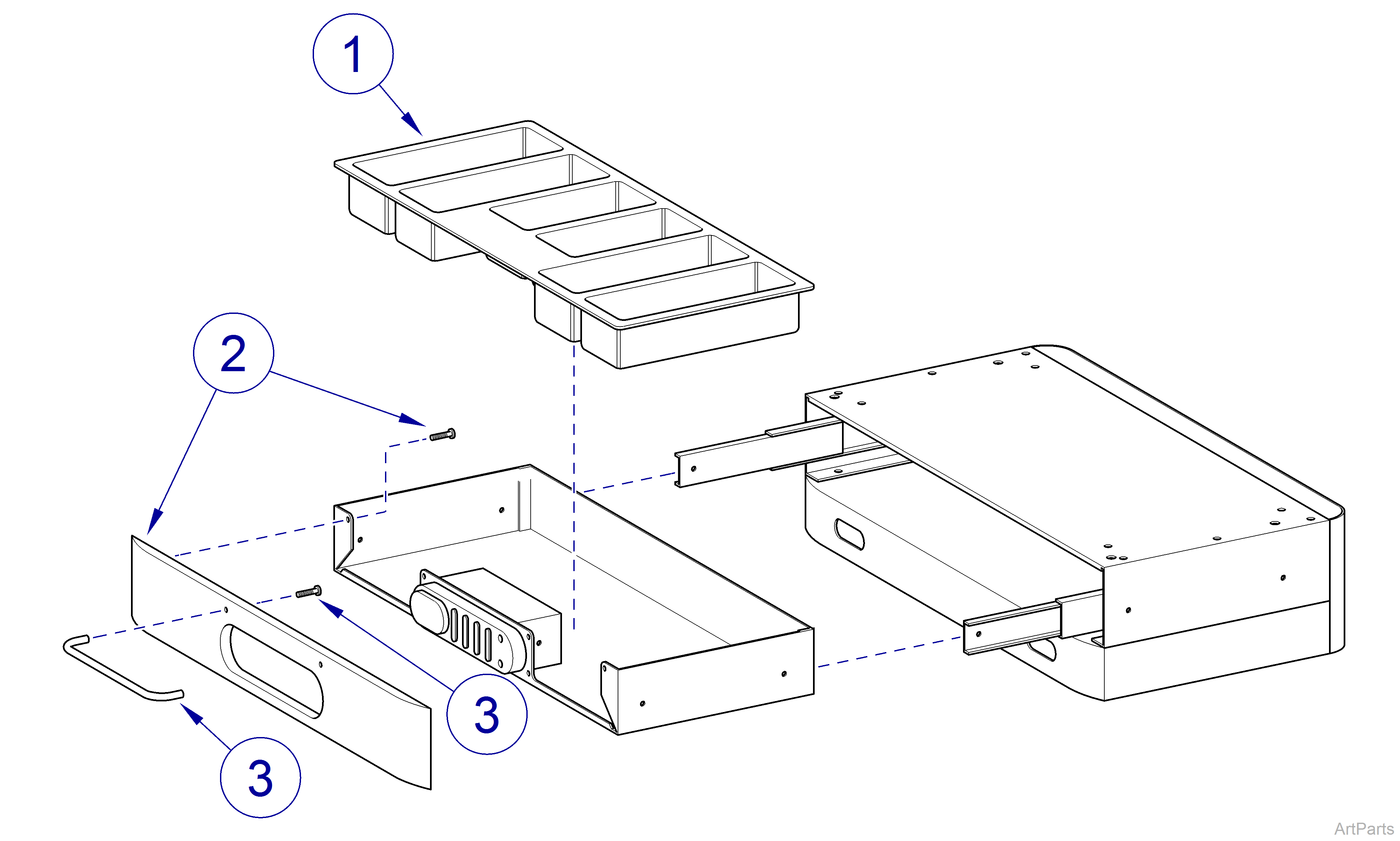 Med Drawer Options MD30-MM Med Drawer W/Lock (Previous)
