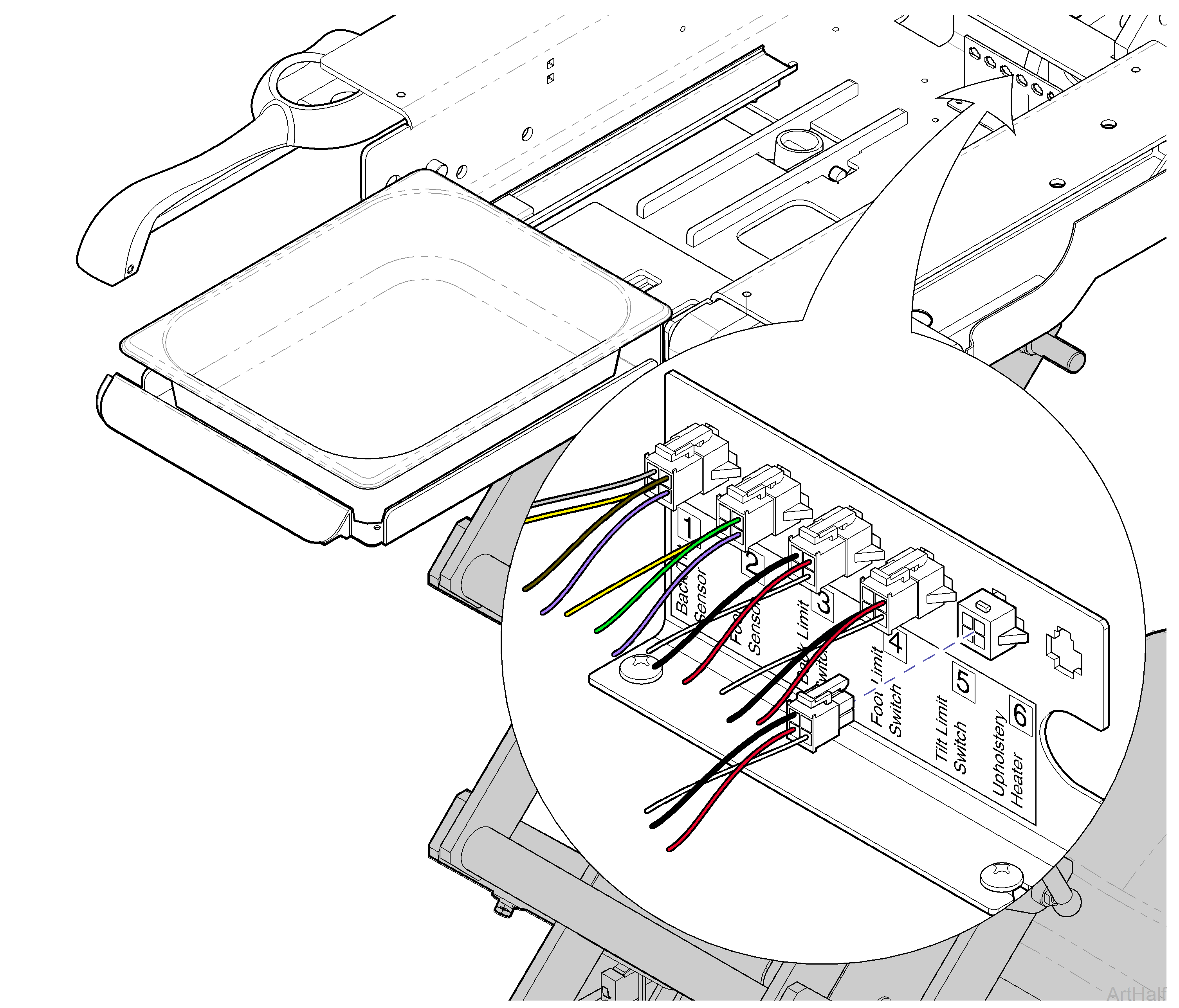 230 and 630 Chair Limit Switch Harness Test