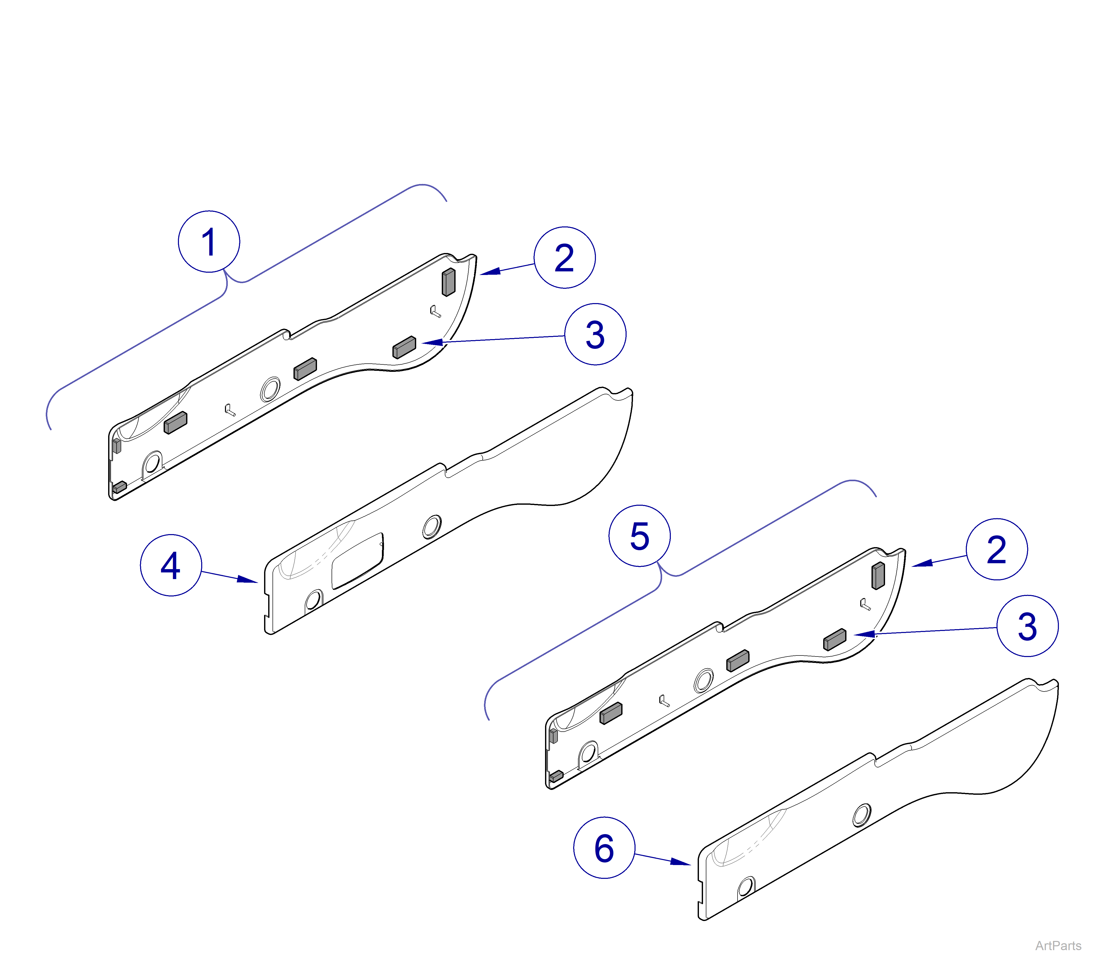 9A413 Knee Crutch Cladding