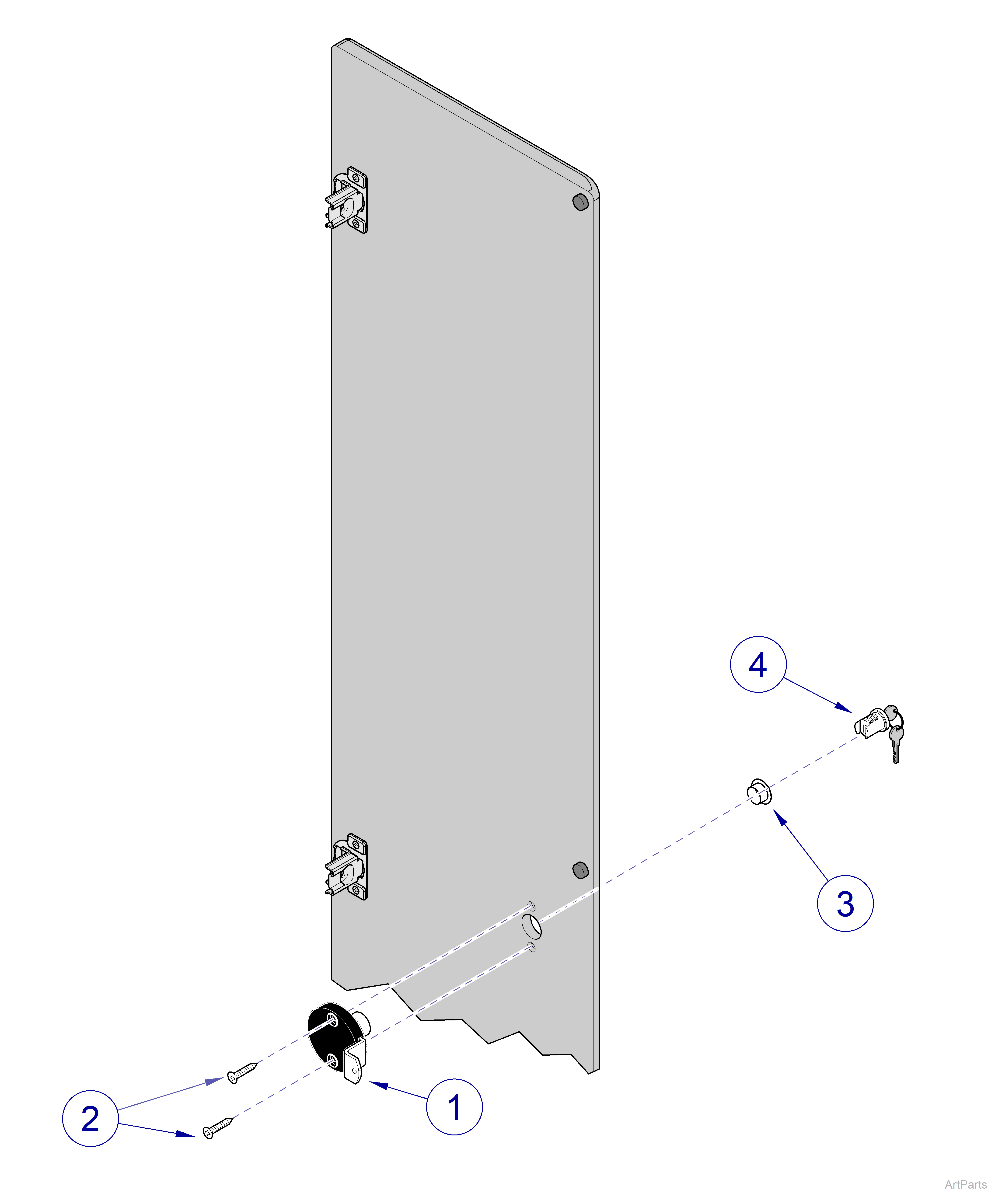 Midmark Modular Single Door Lock Kit