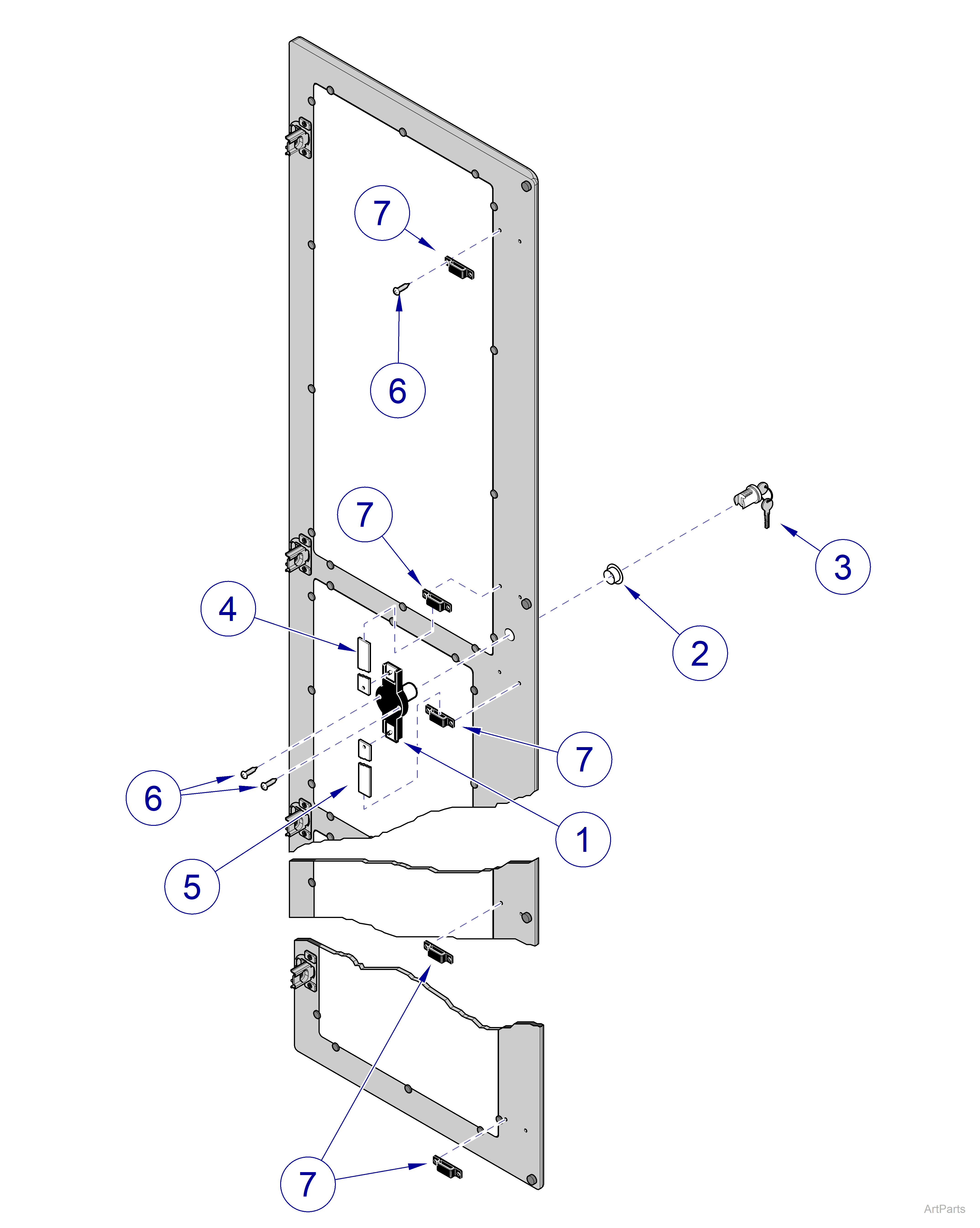 Midmark Modular Single Door Lock Kit