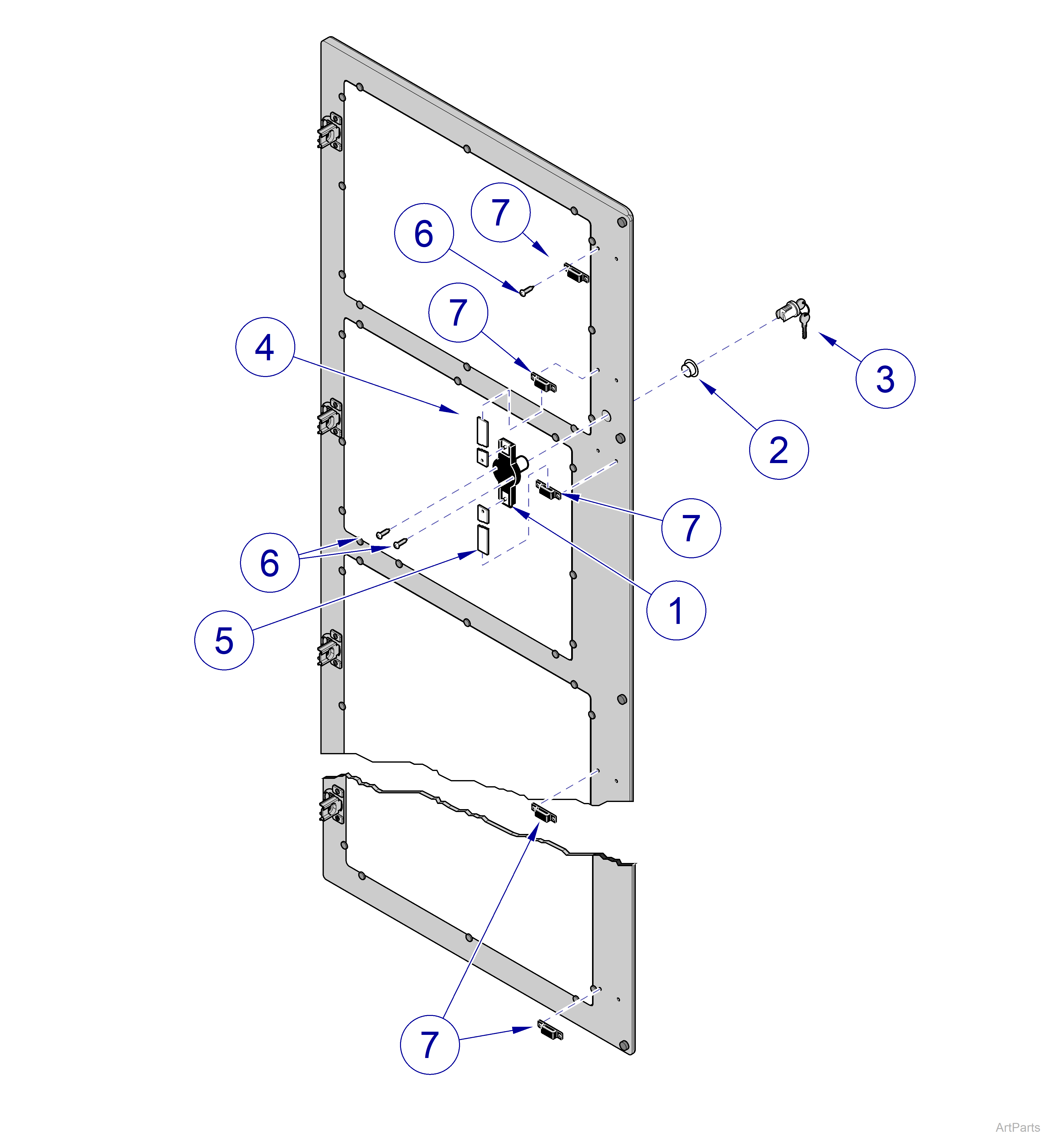 Midmark Modular Single Door Lock Kit
