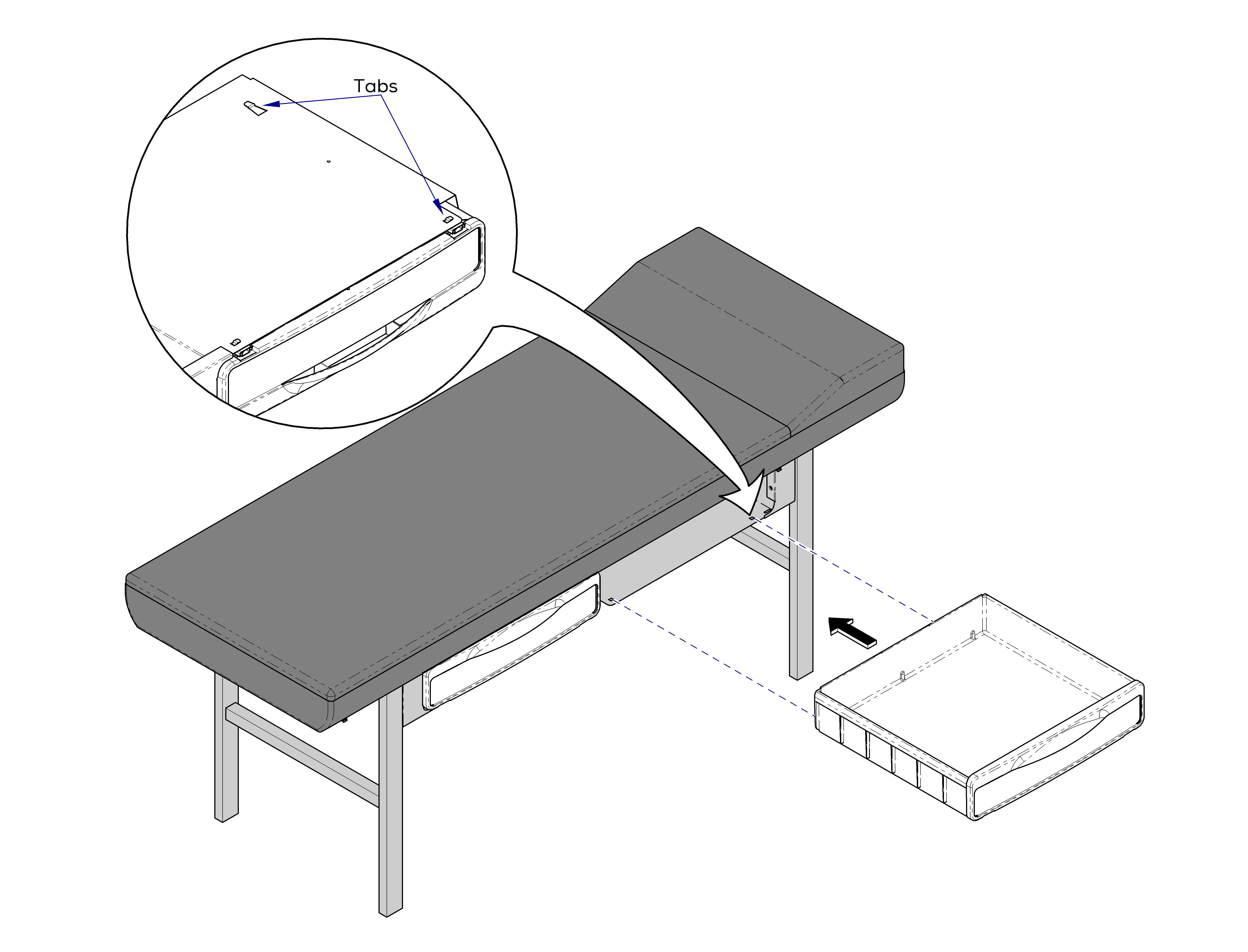 203 Exam Table Drawer