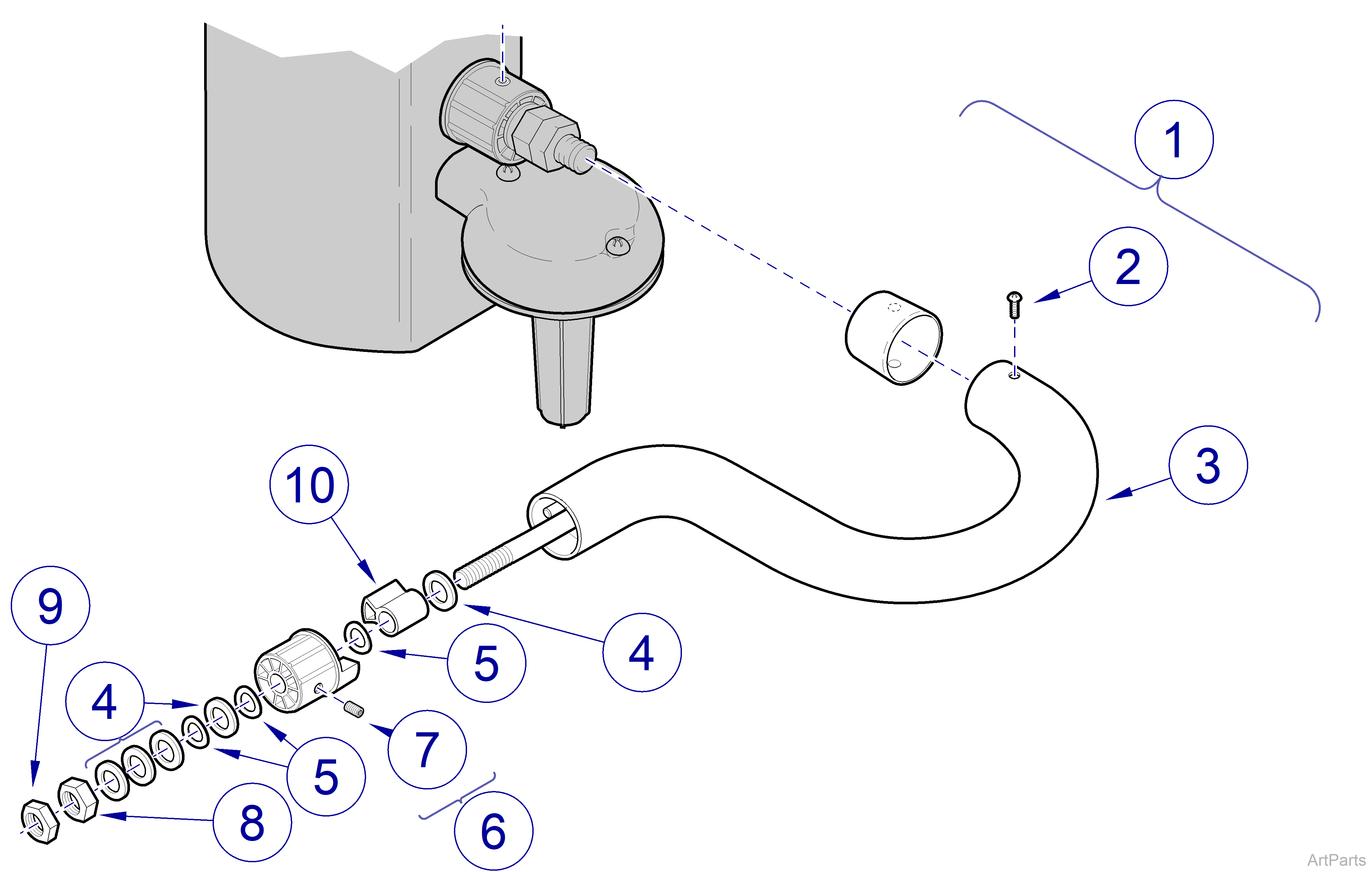 354 Light Lamp Tube Assembly