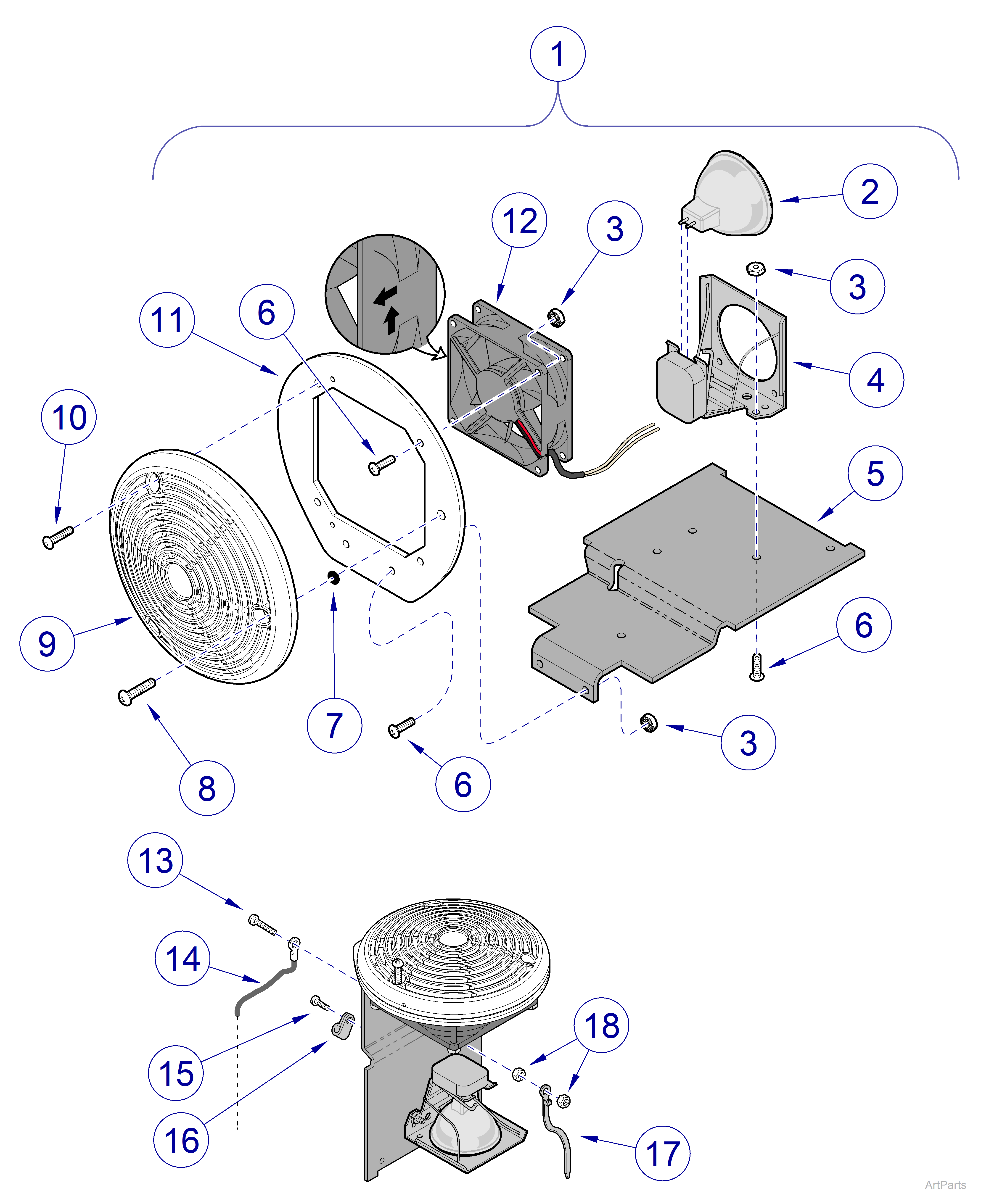 354 Light Bulb Carriage Assembly