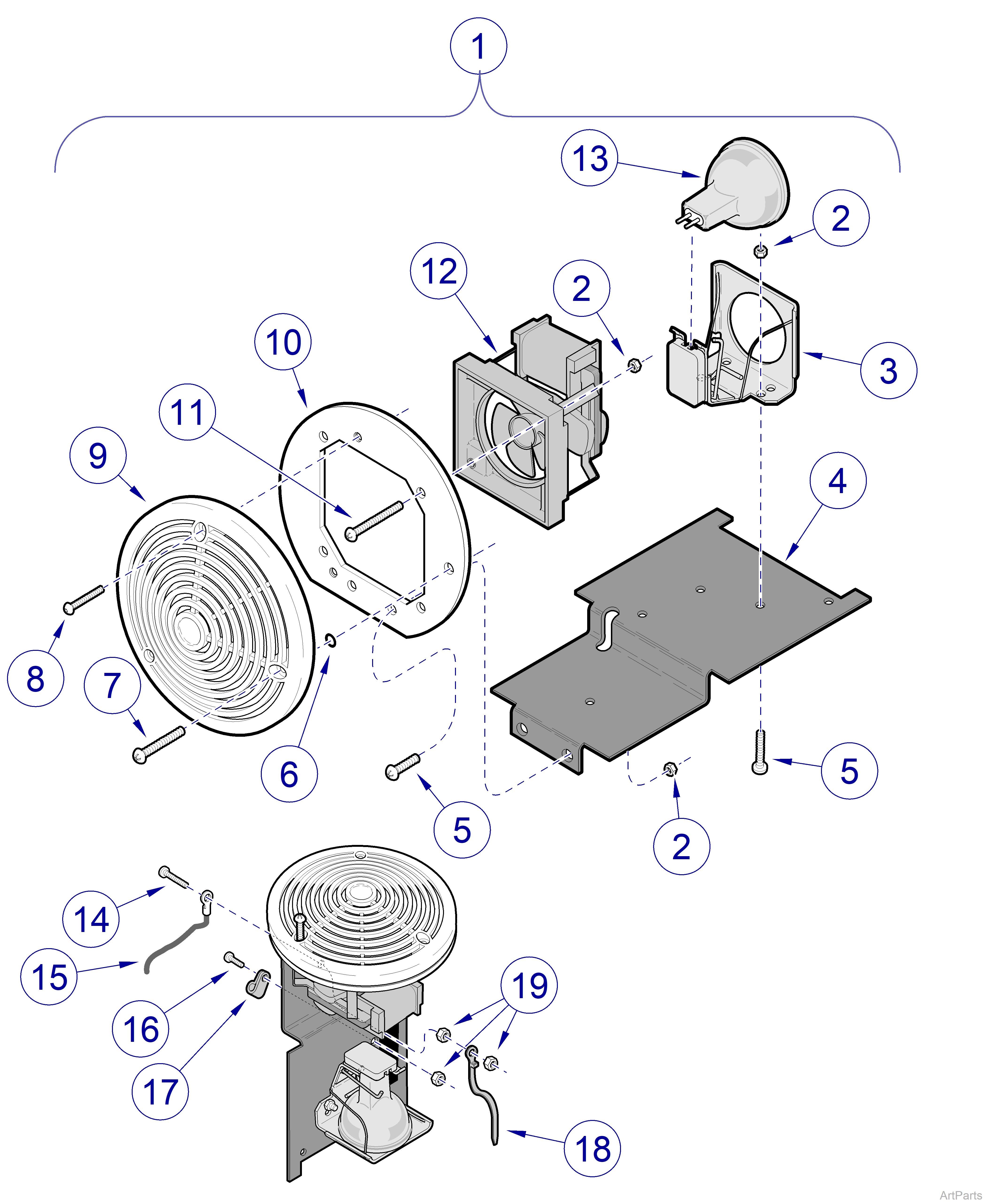 354 Light Bulb Carriage Assembly
