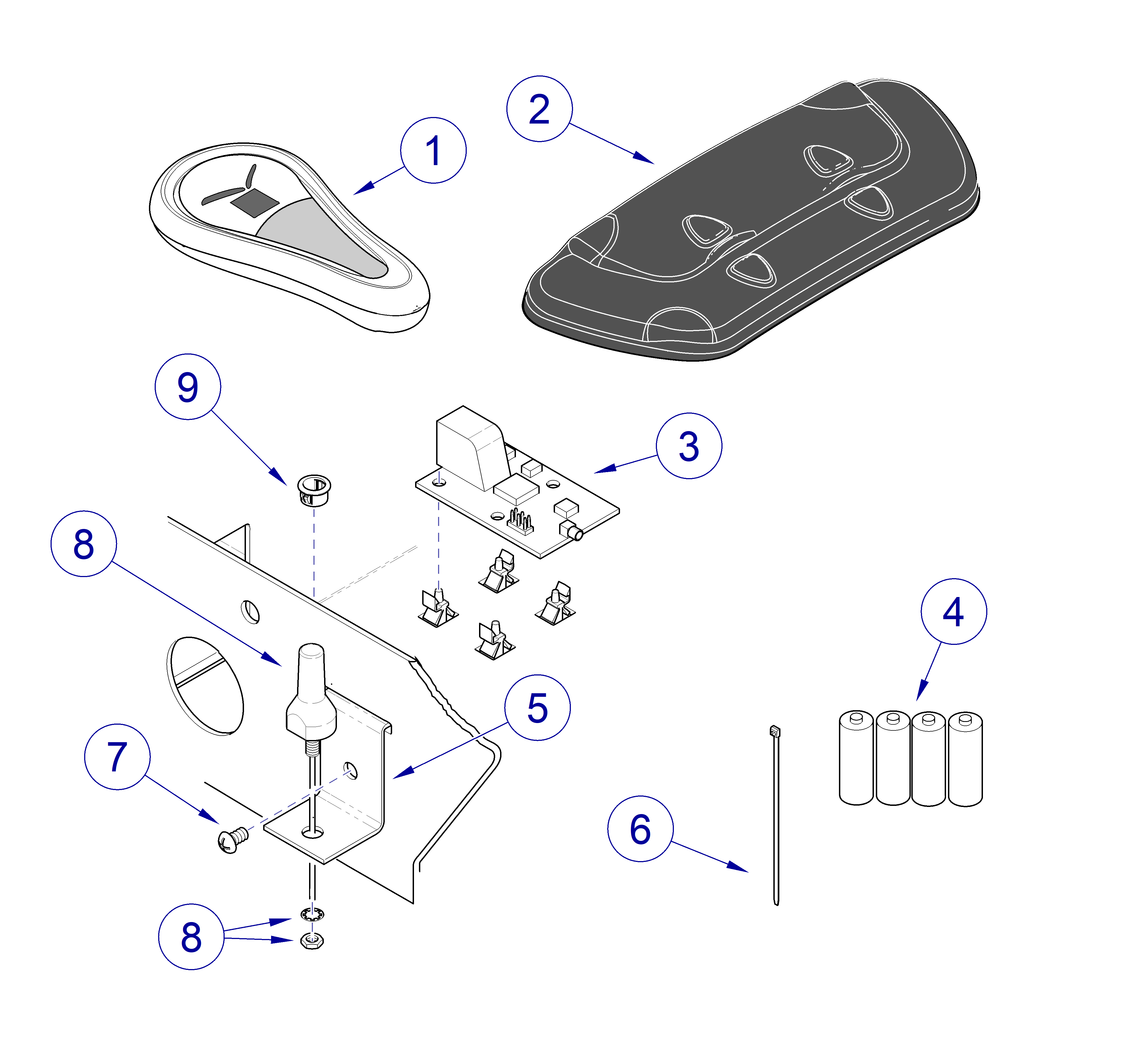 625 Table Wireless Control Components