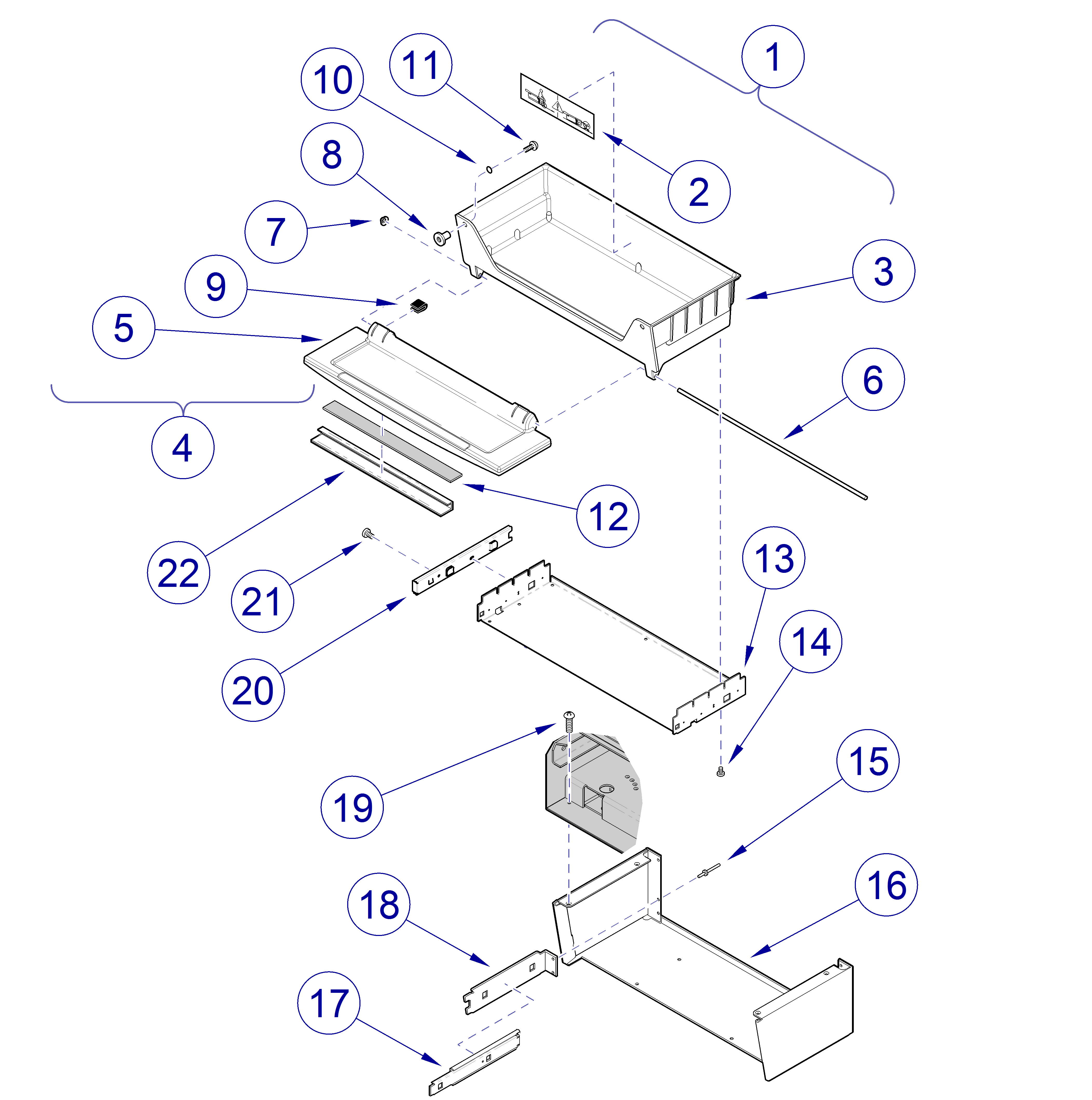 Exam Assistant Drawer Assembly