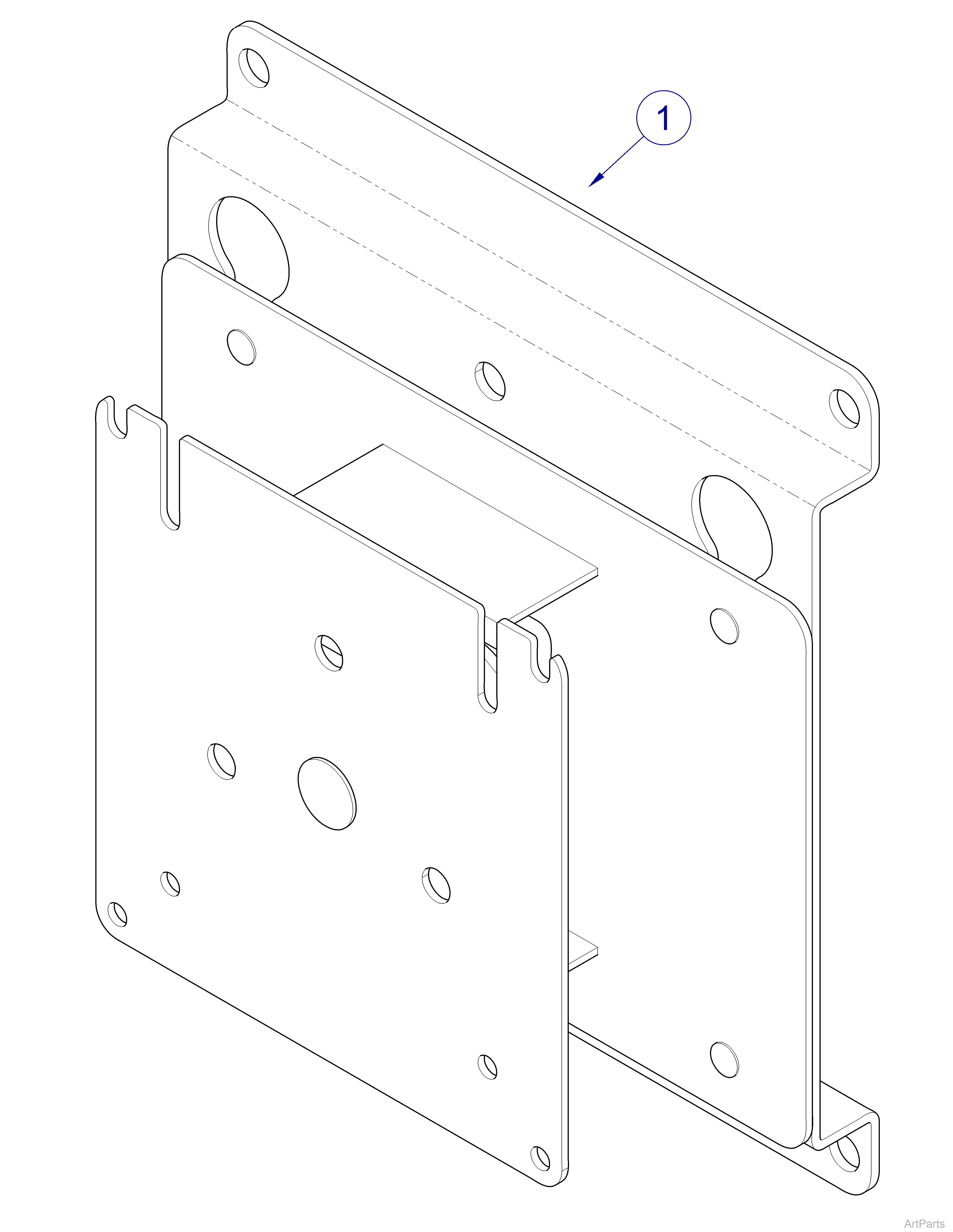 Wall Mounted Models 6273 Monitor Bracket