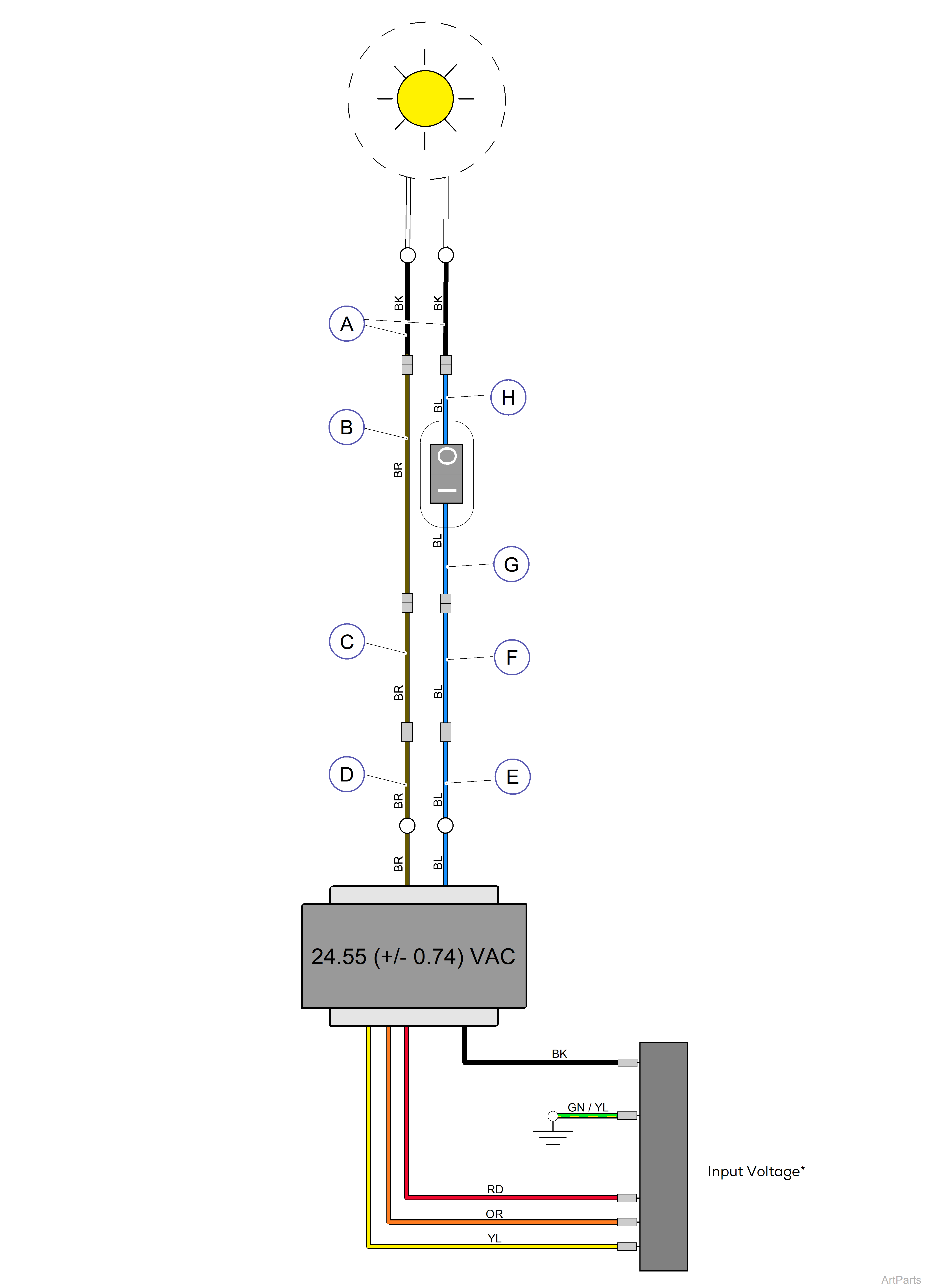 Wiring Diagram: 355 Mobile Light (220V)