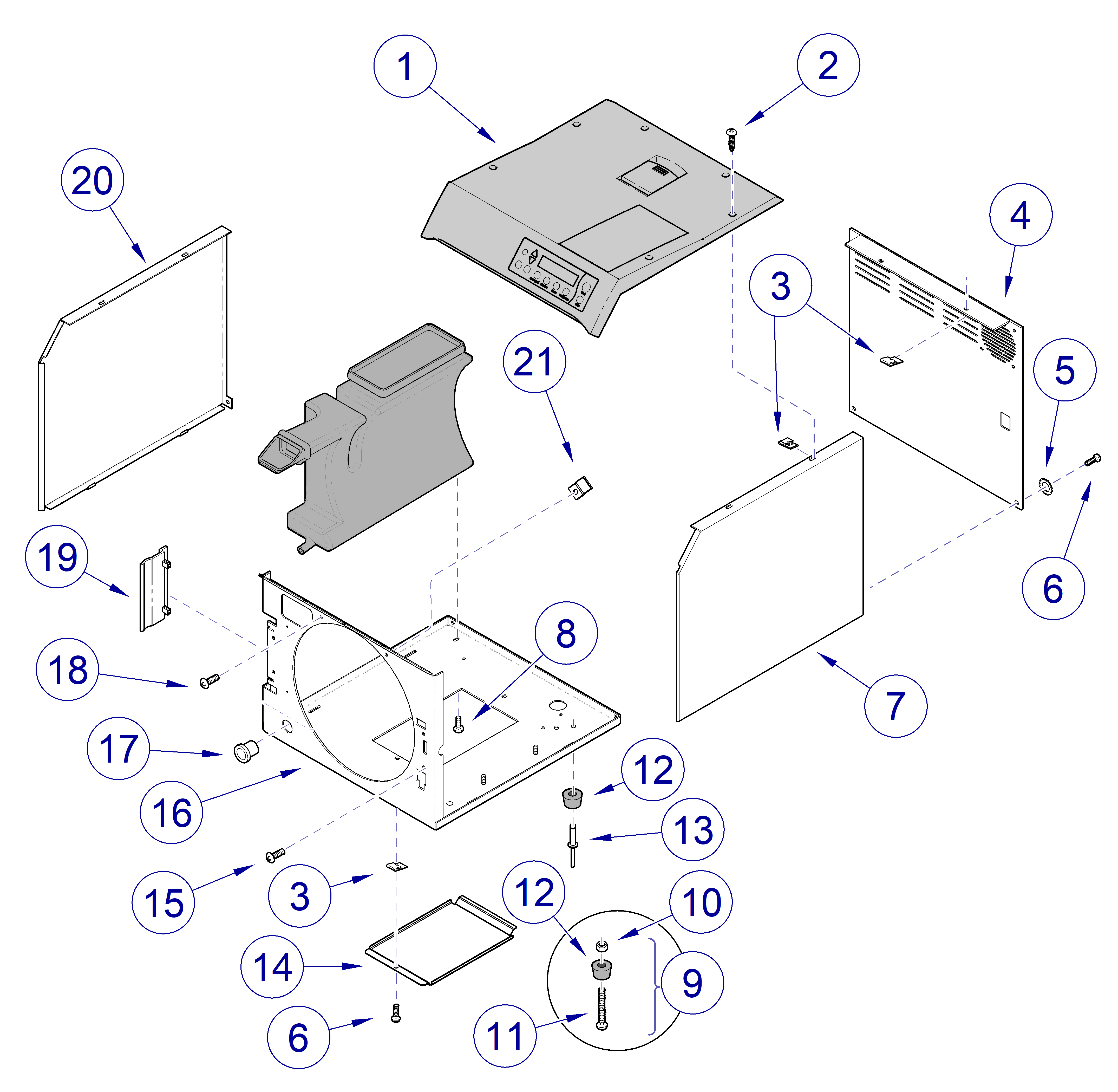 M9/M11 -033 / -034 Main Enclosure