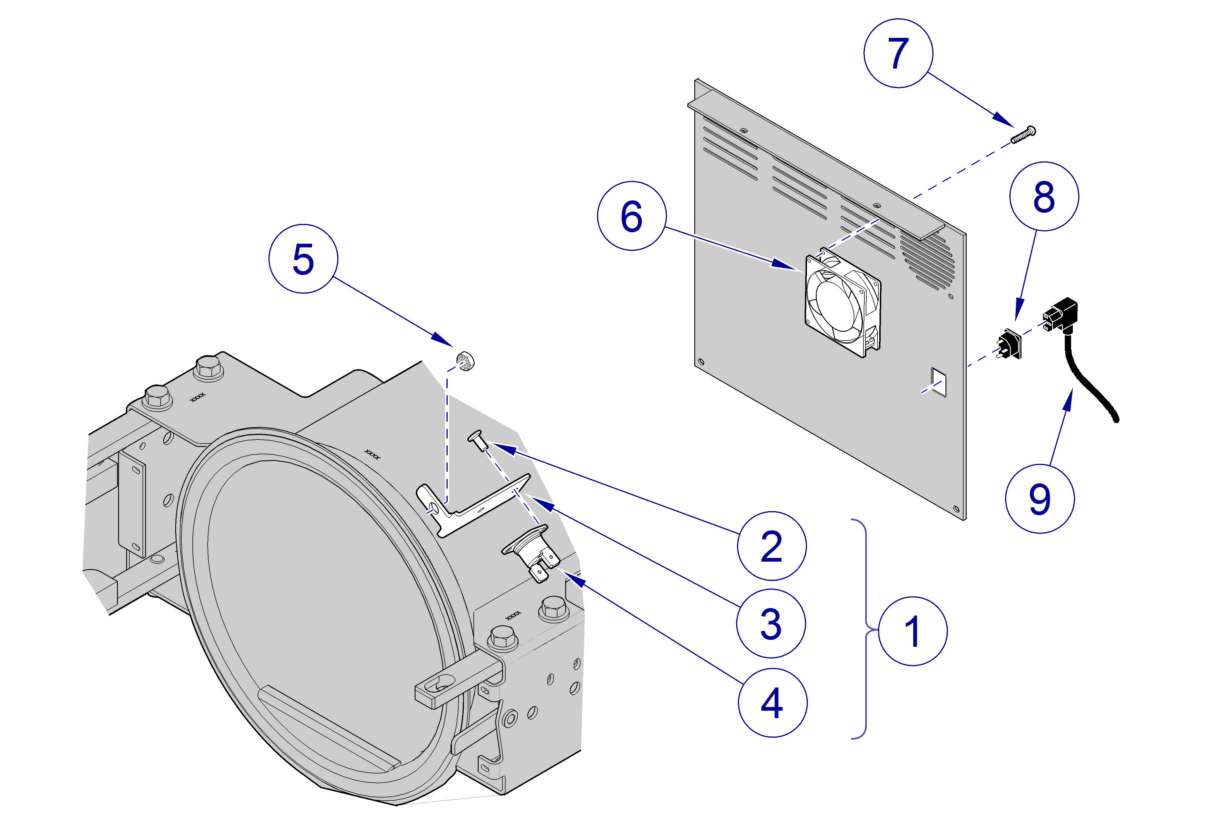 M9/M11 -033 / -034 Fan System / Power Cord