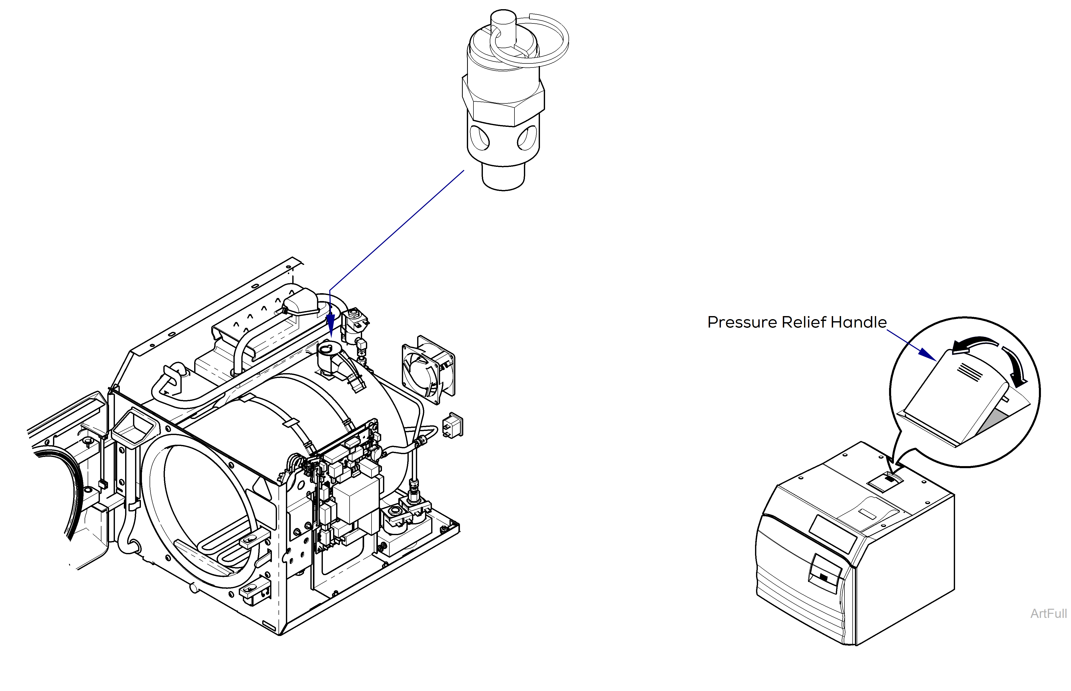 M9/M11 Sterilizer Pressure relief valve