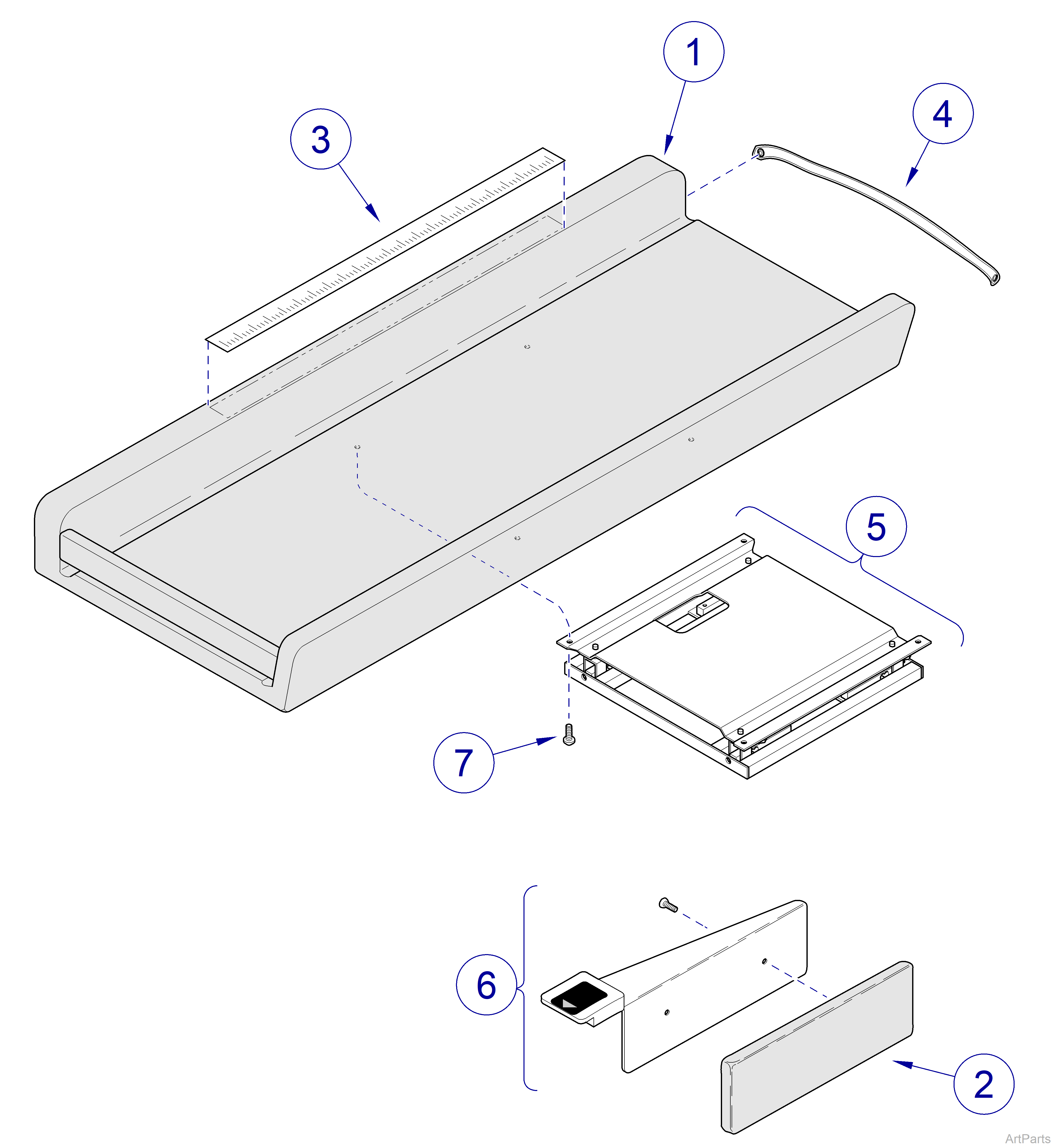 640 Pediatric Exam Table Upholstered Top