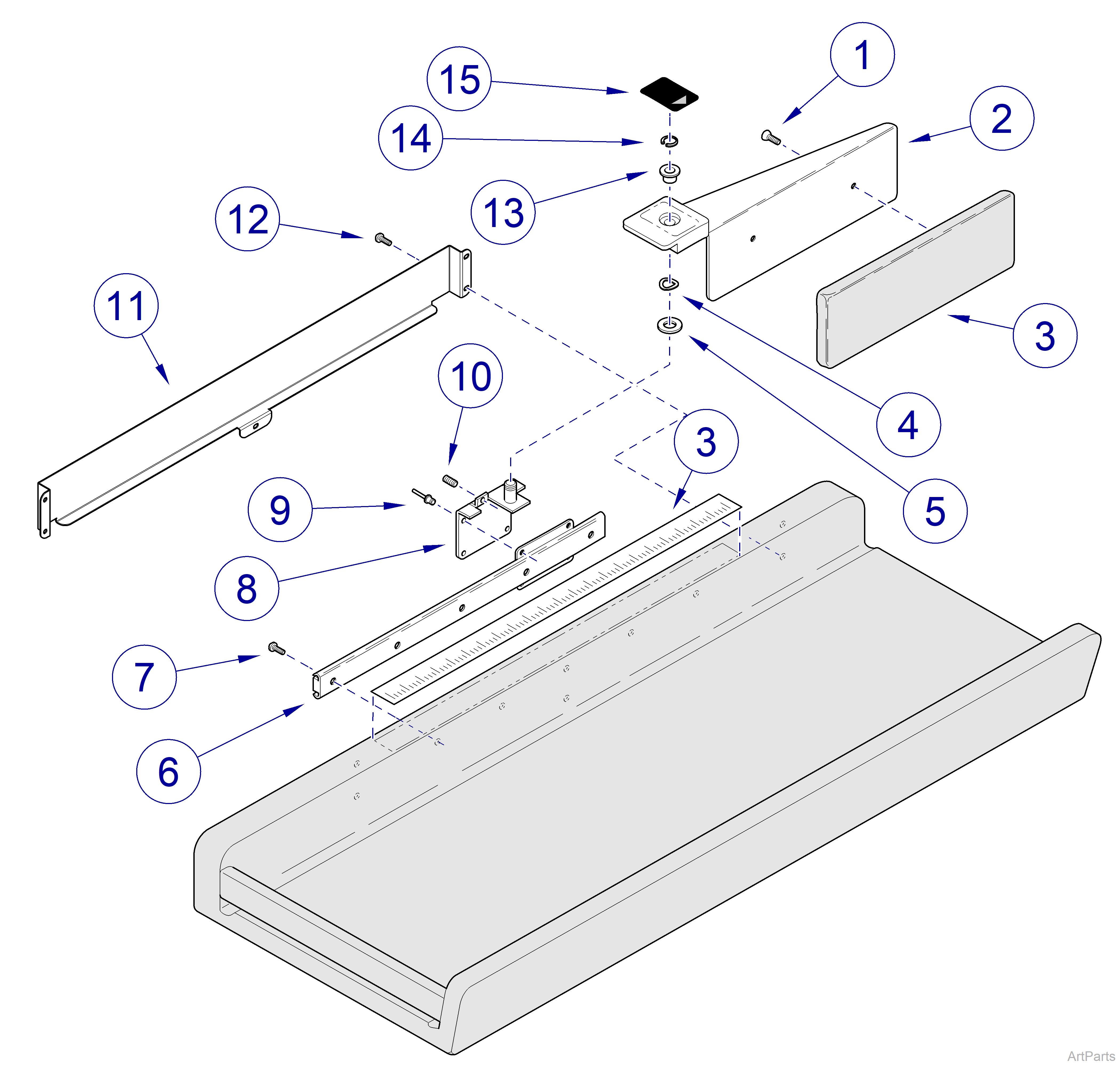 640 Pediatric Exam Table Linear Scale