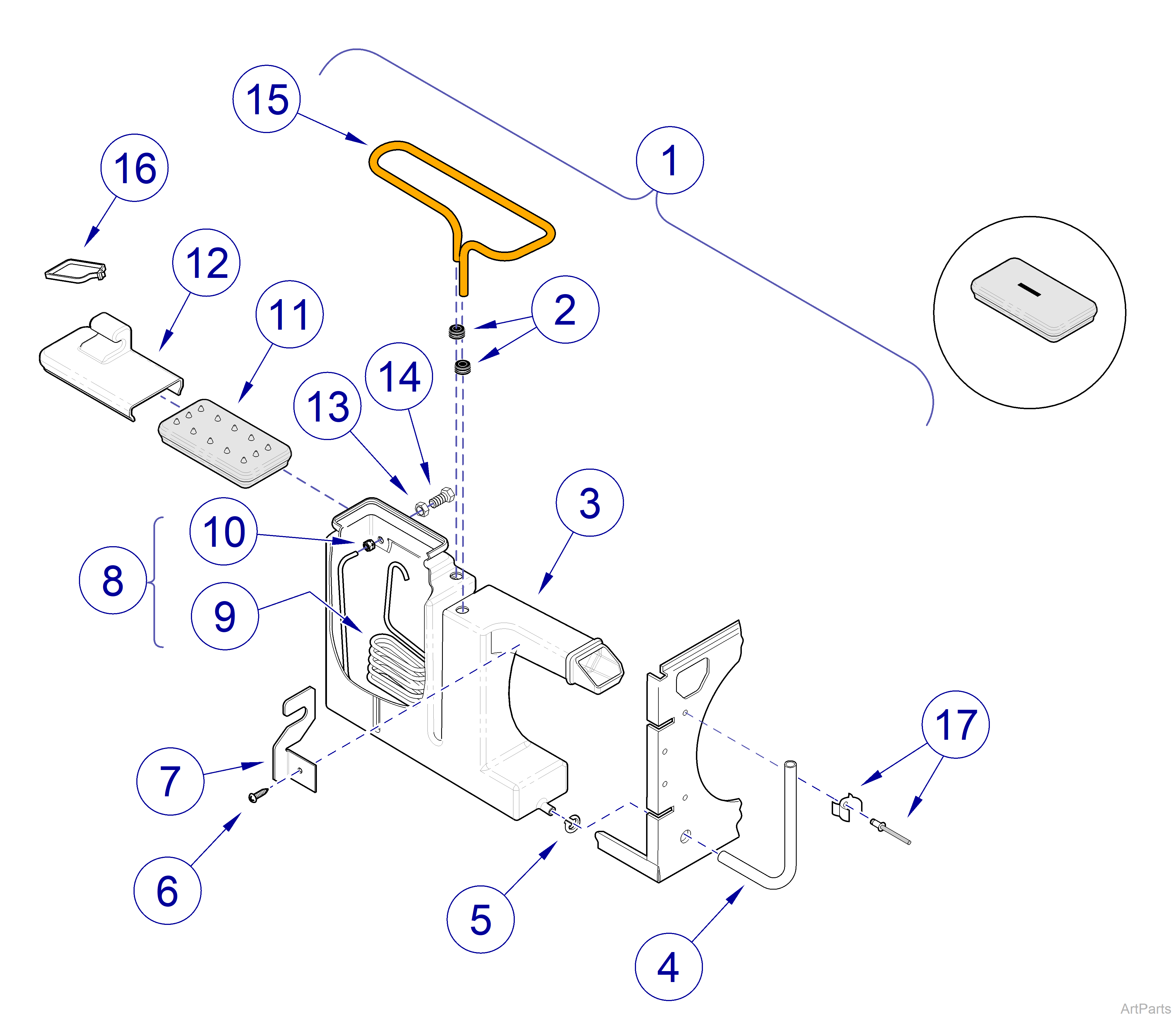 M9/D and M11/D -020 thru -022 Reservoir / Drain Tube