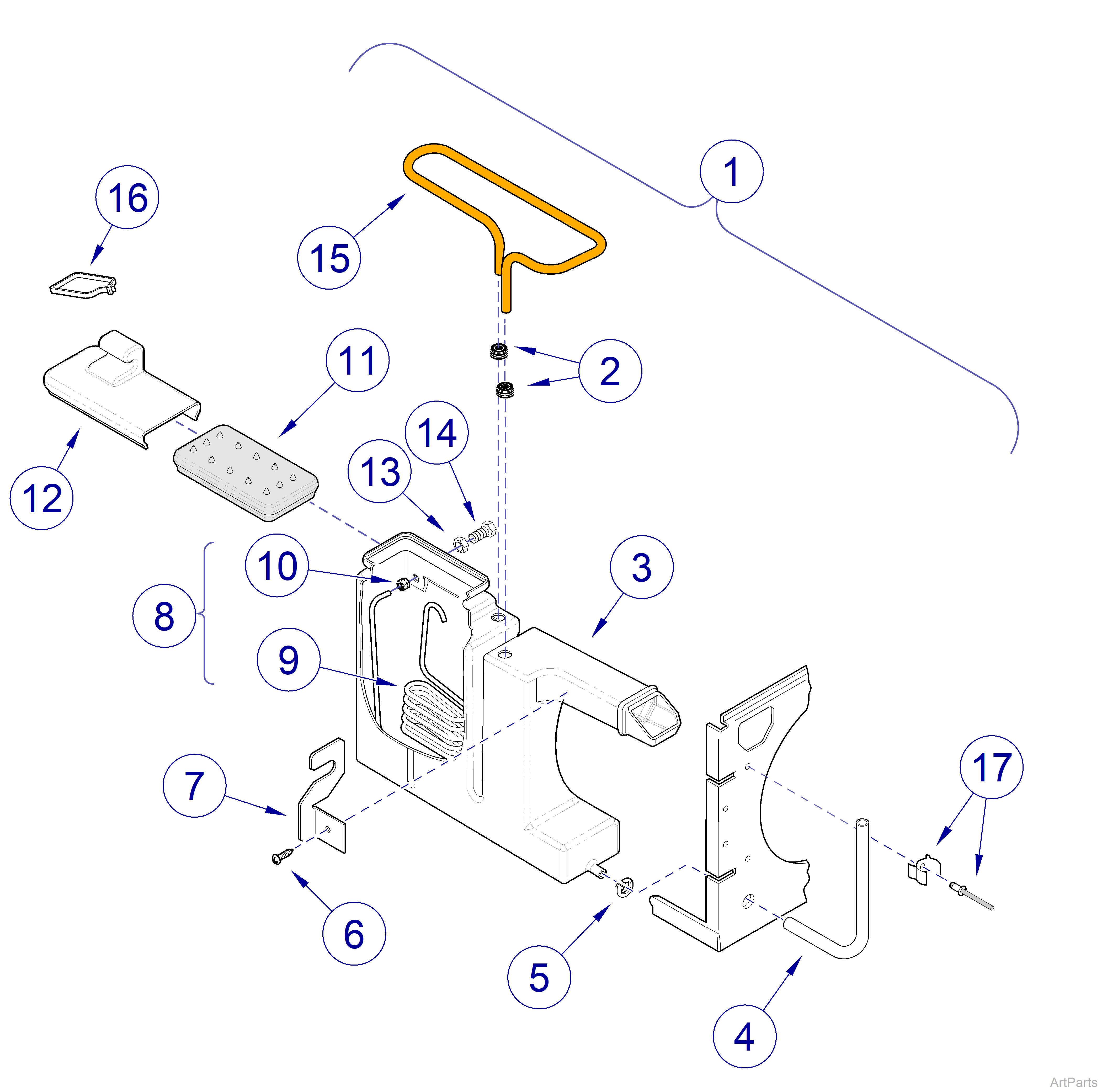 M9/M11 Sterilizer -033 / -034 Reservoir / Drain Tube